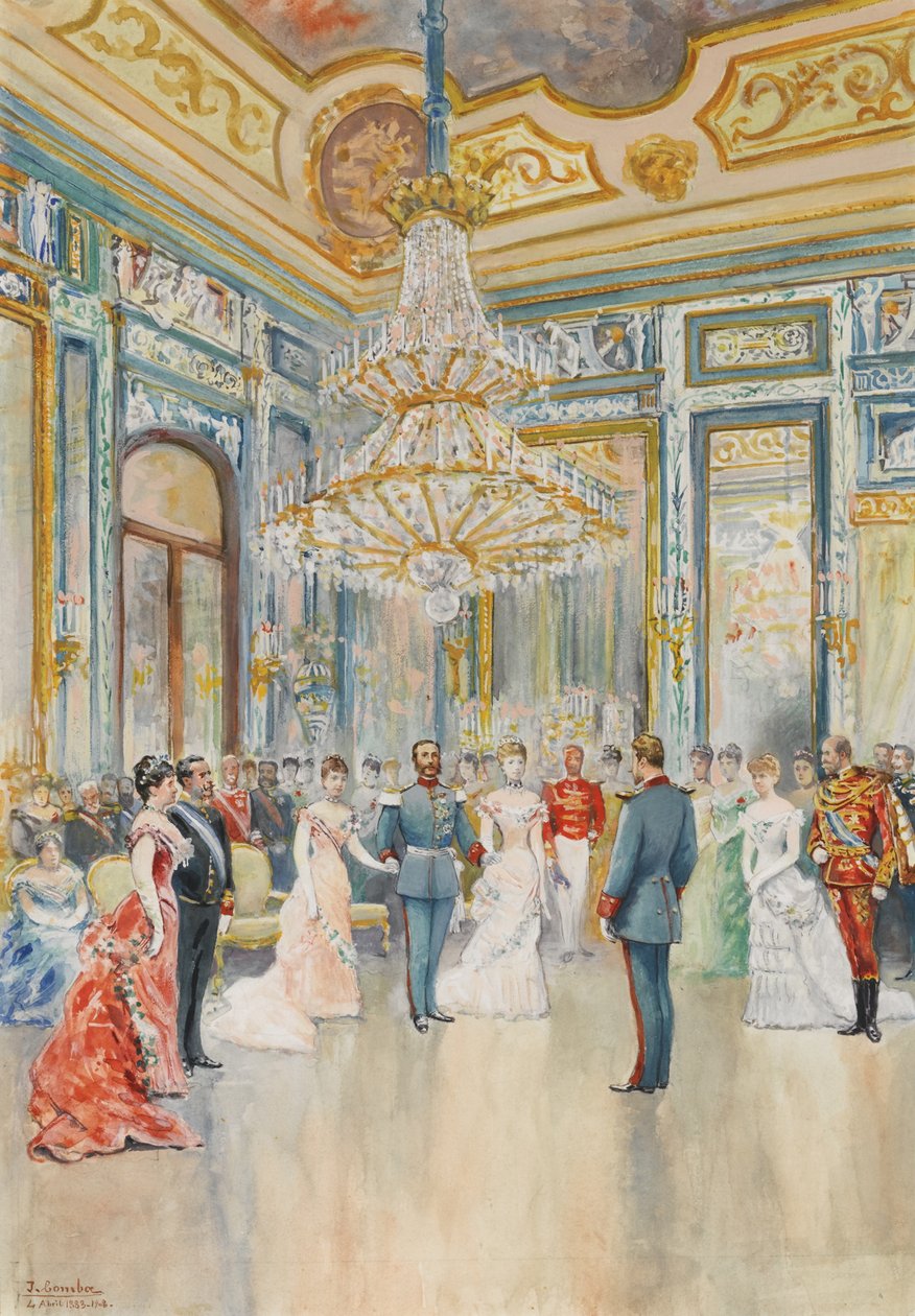 Svatba prince Ludwiga Ferdinanda Bavorského se španělskou infantkou Marií de la Paz dne 2. od Juan Comba y Garcia