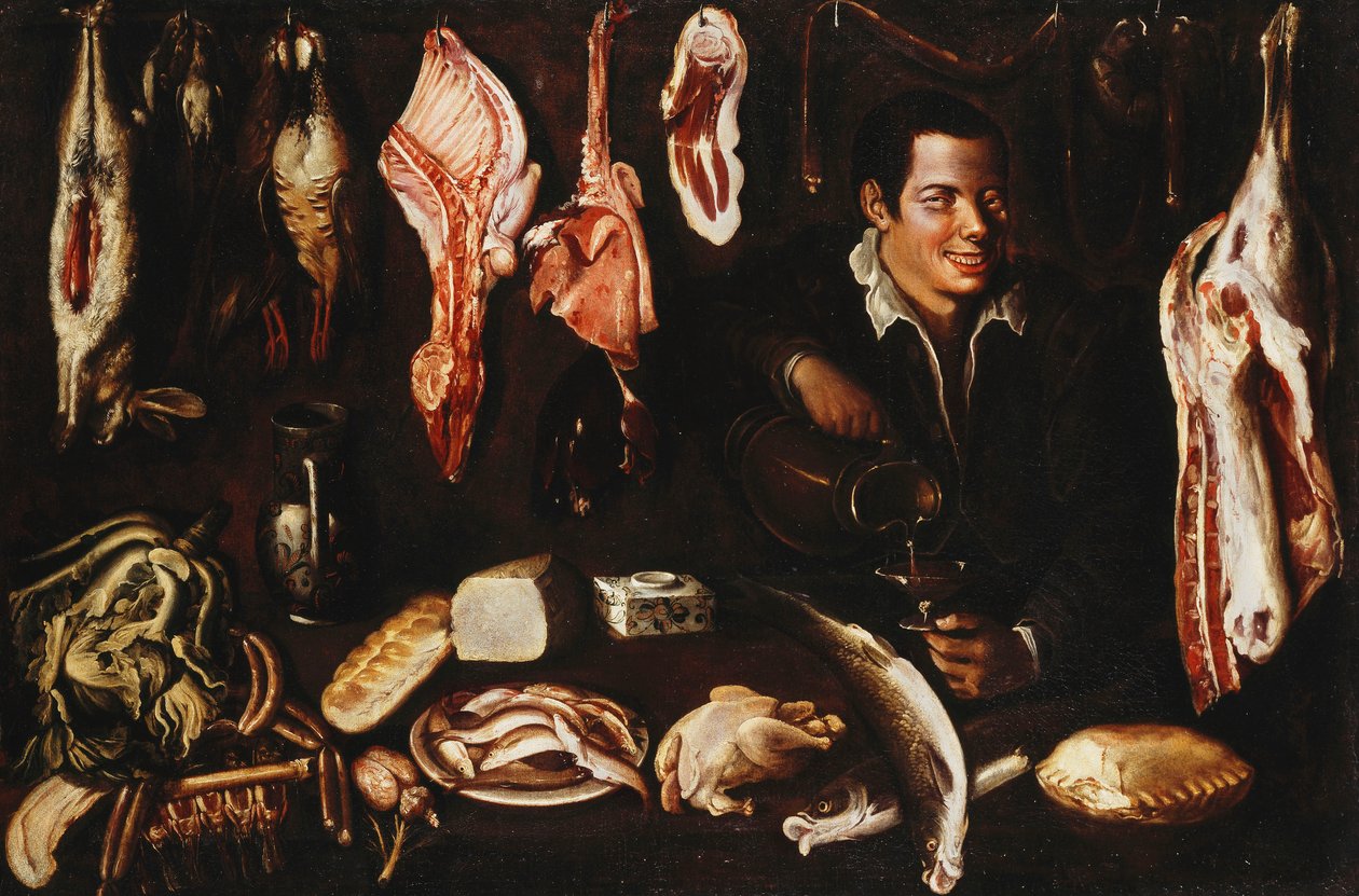 Mládež nalévající víno do spižírny, 1606 od Juan Esteban