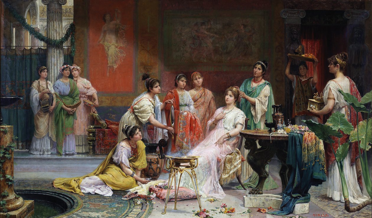 Toaleta římské dámy od Juana Gimeneze Martina (1855-1901) od Juan Gimenez y Martin