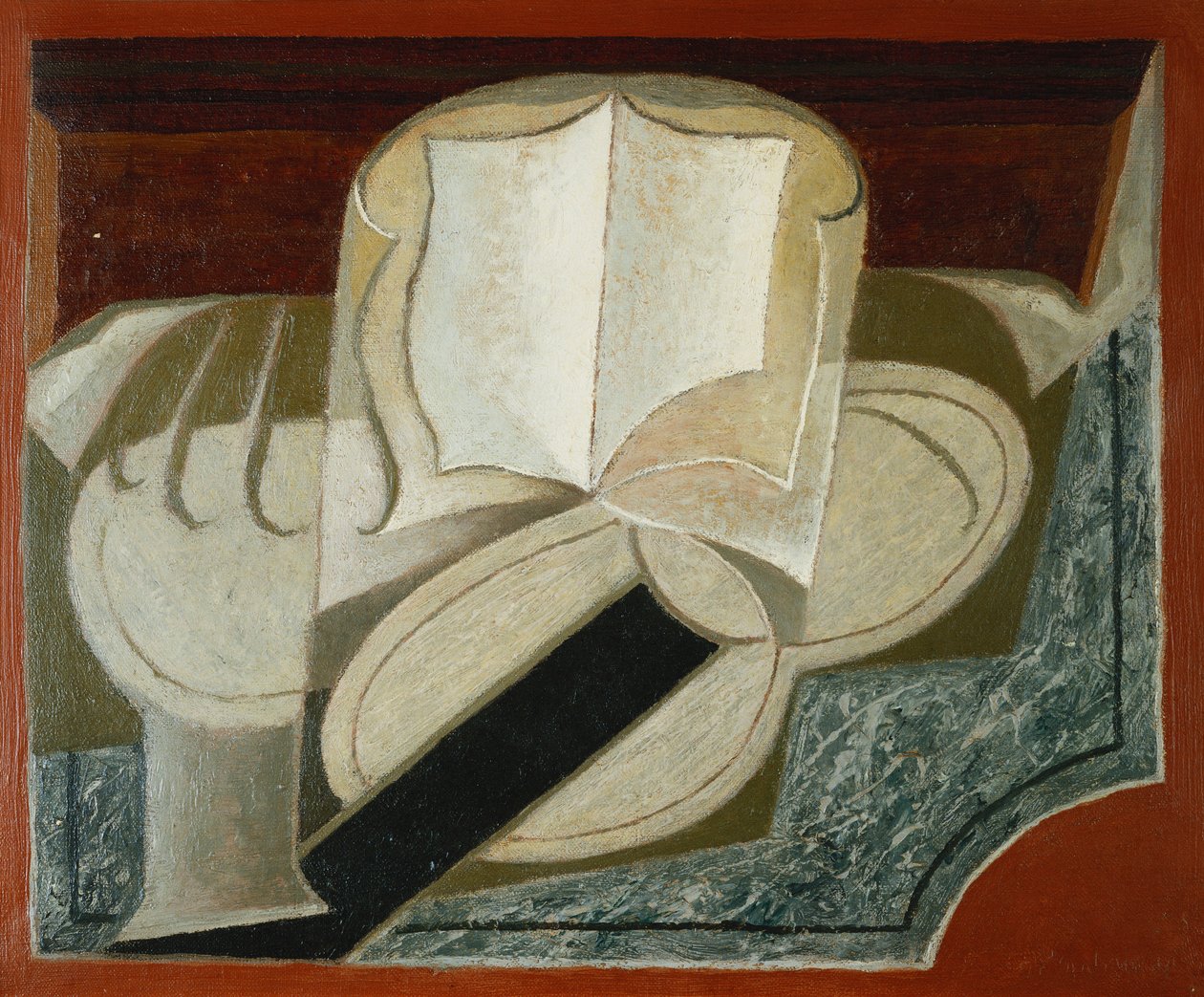 Knihy a kytara; Kniha a kytara, 1925 od Juan Gris