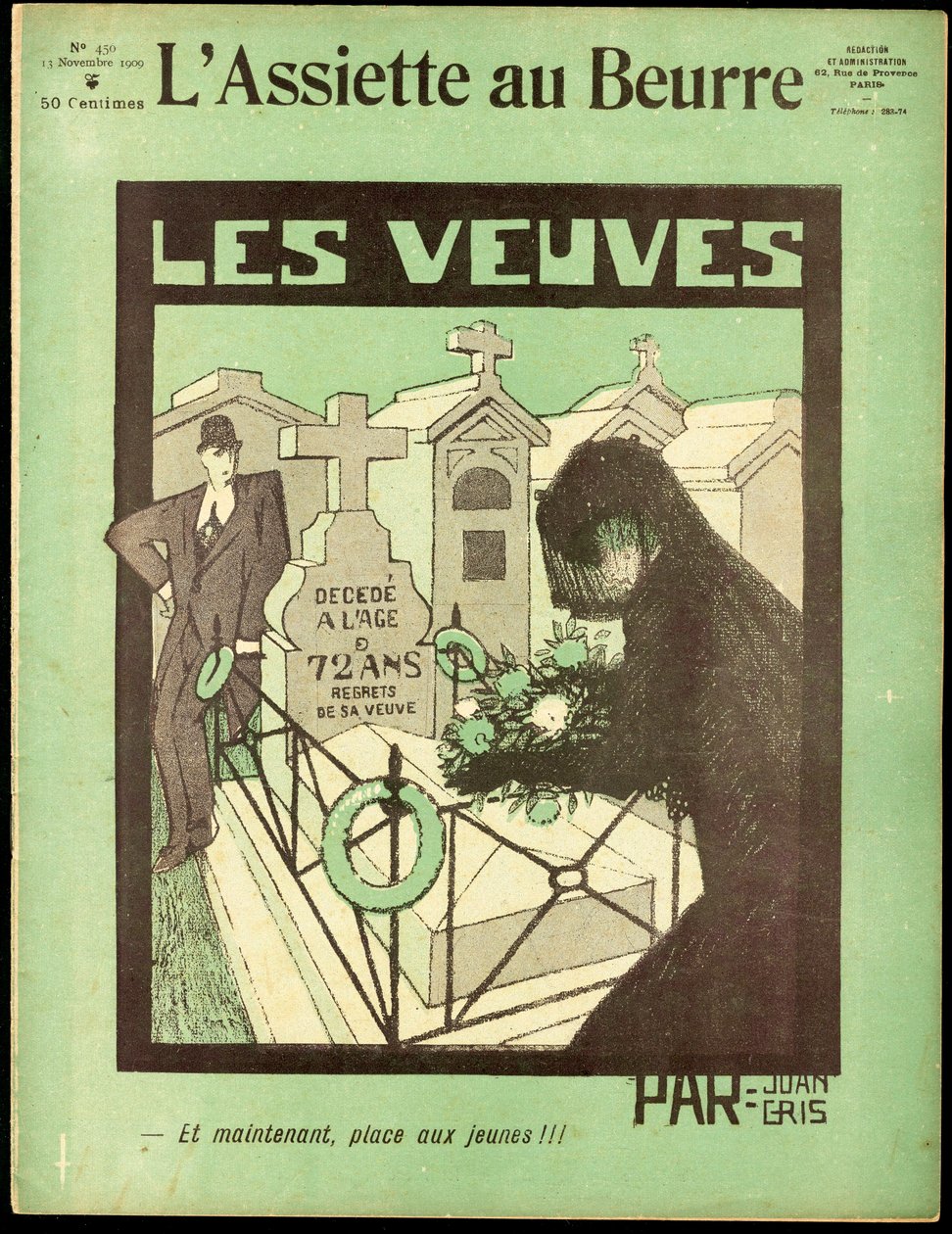 Obálka "" L’Plate au beurre"", číslo 450, satirické barvy od Juan Gris