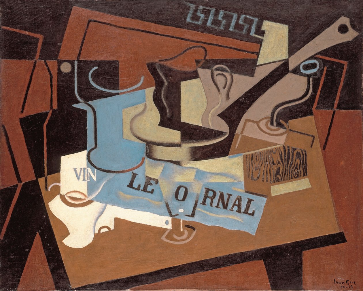 Hrnec, Gris, Juan (1887-1927). olej na plátně od Juan Gris