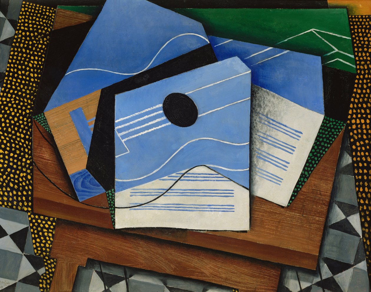 Kytara na stole od Juan Gris