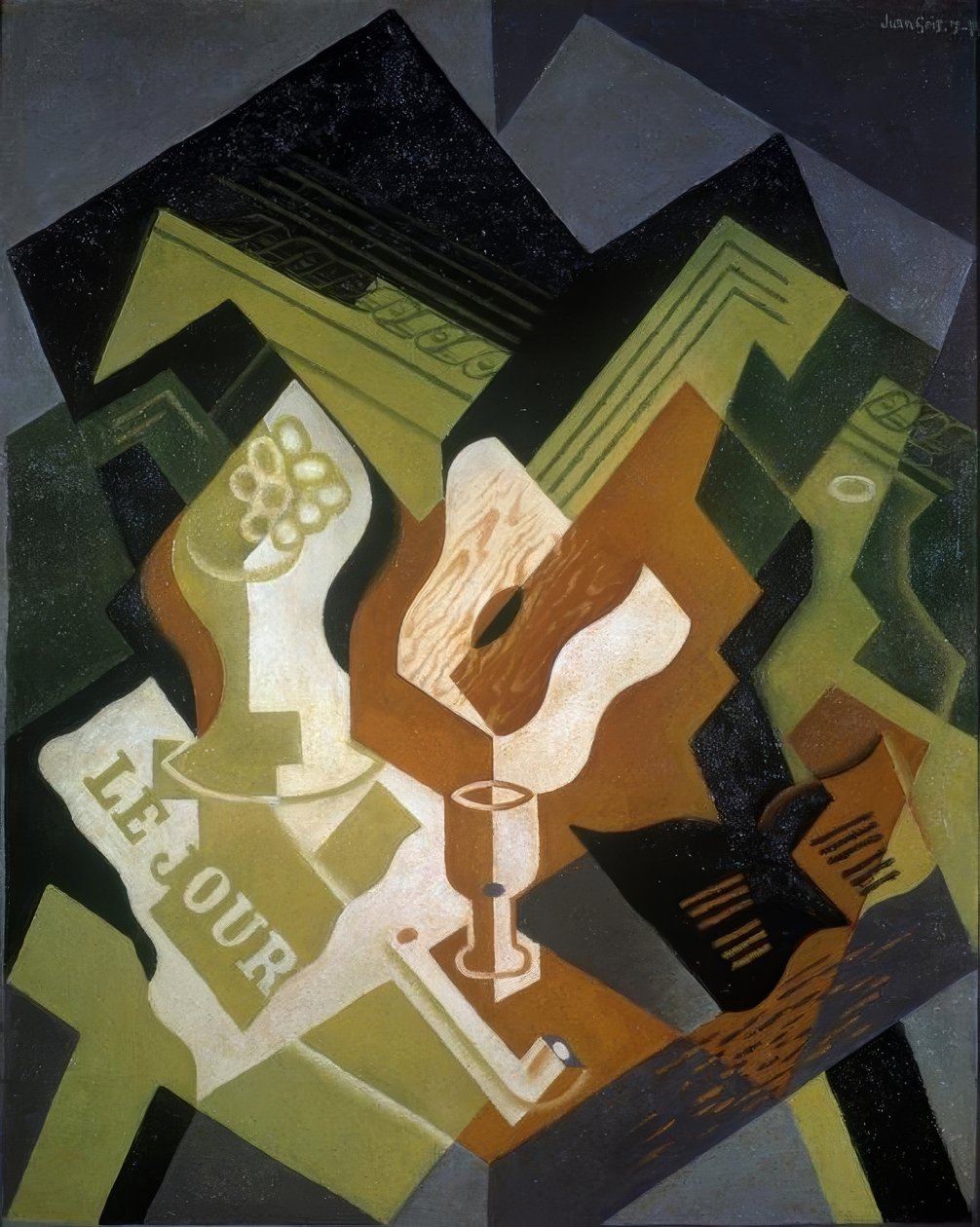 Kytarová a ovocná mísa od Juan Gris