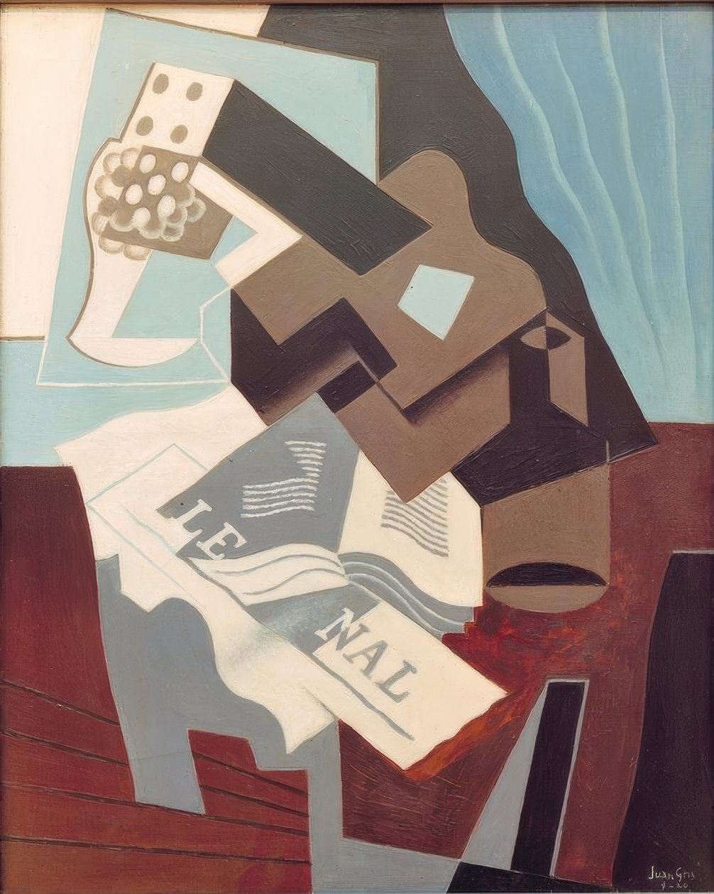 Kytara, kniha a noviny od Juan Gris