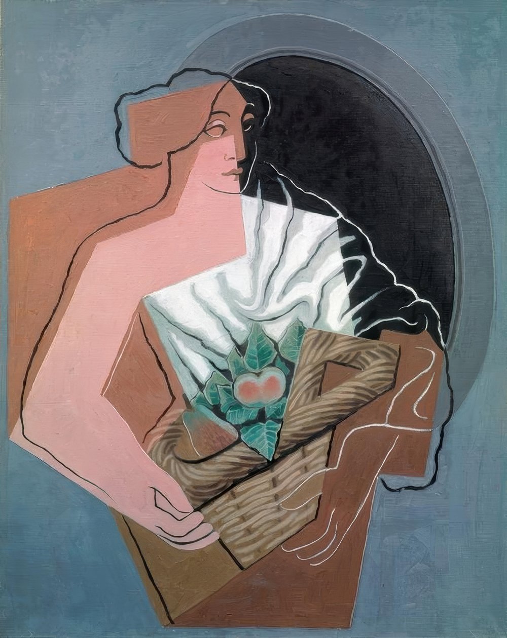 Žena s košíkem od Juan Gris