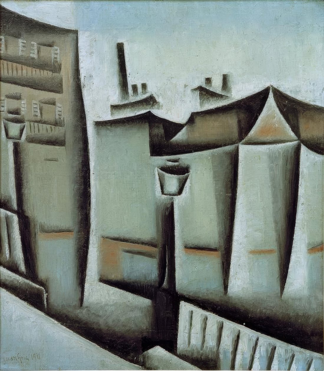 Domy v Paříži od Juan Gris