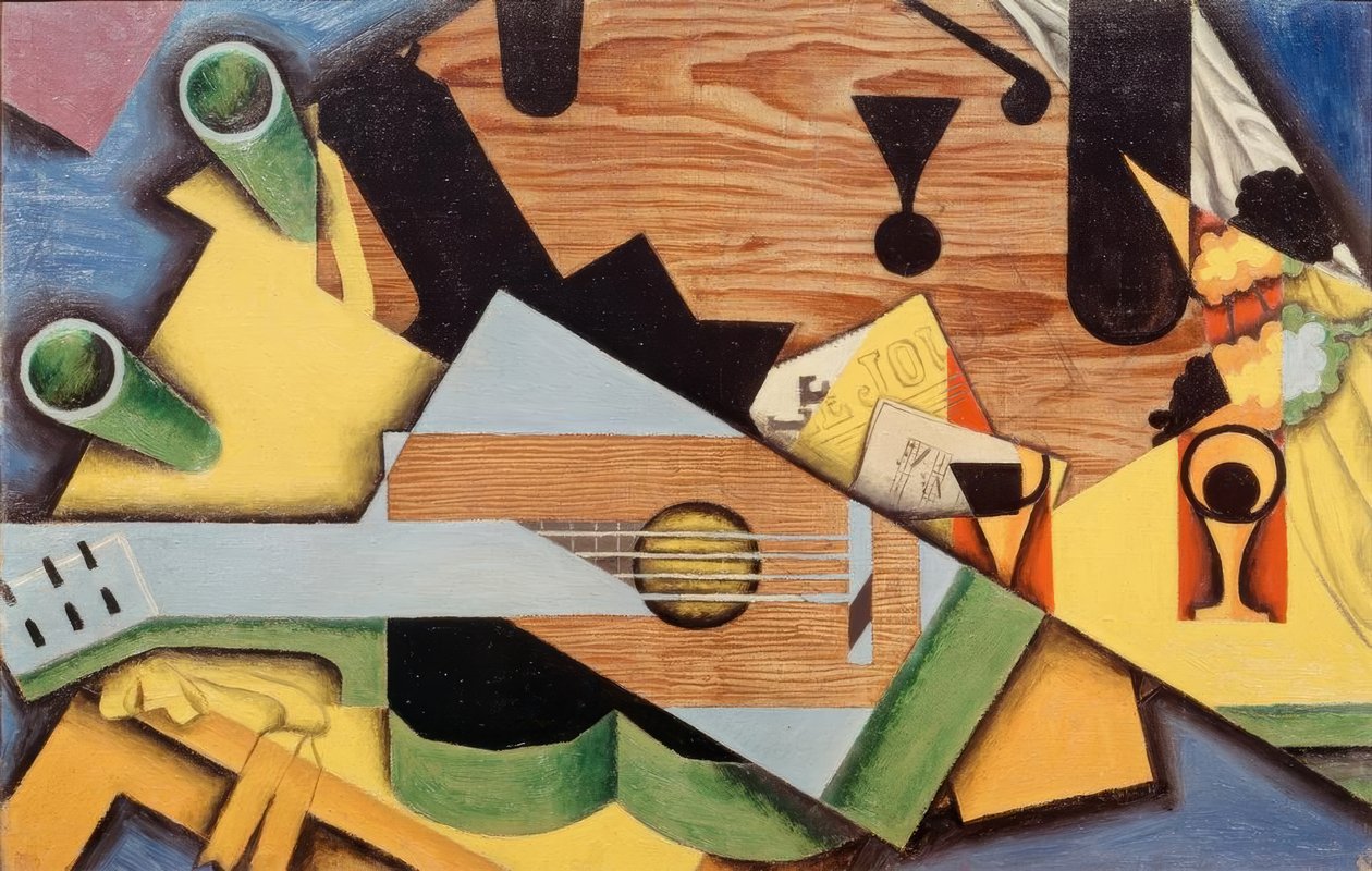 Zátiší s kytarou od Juan Gris