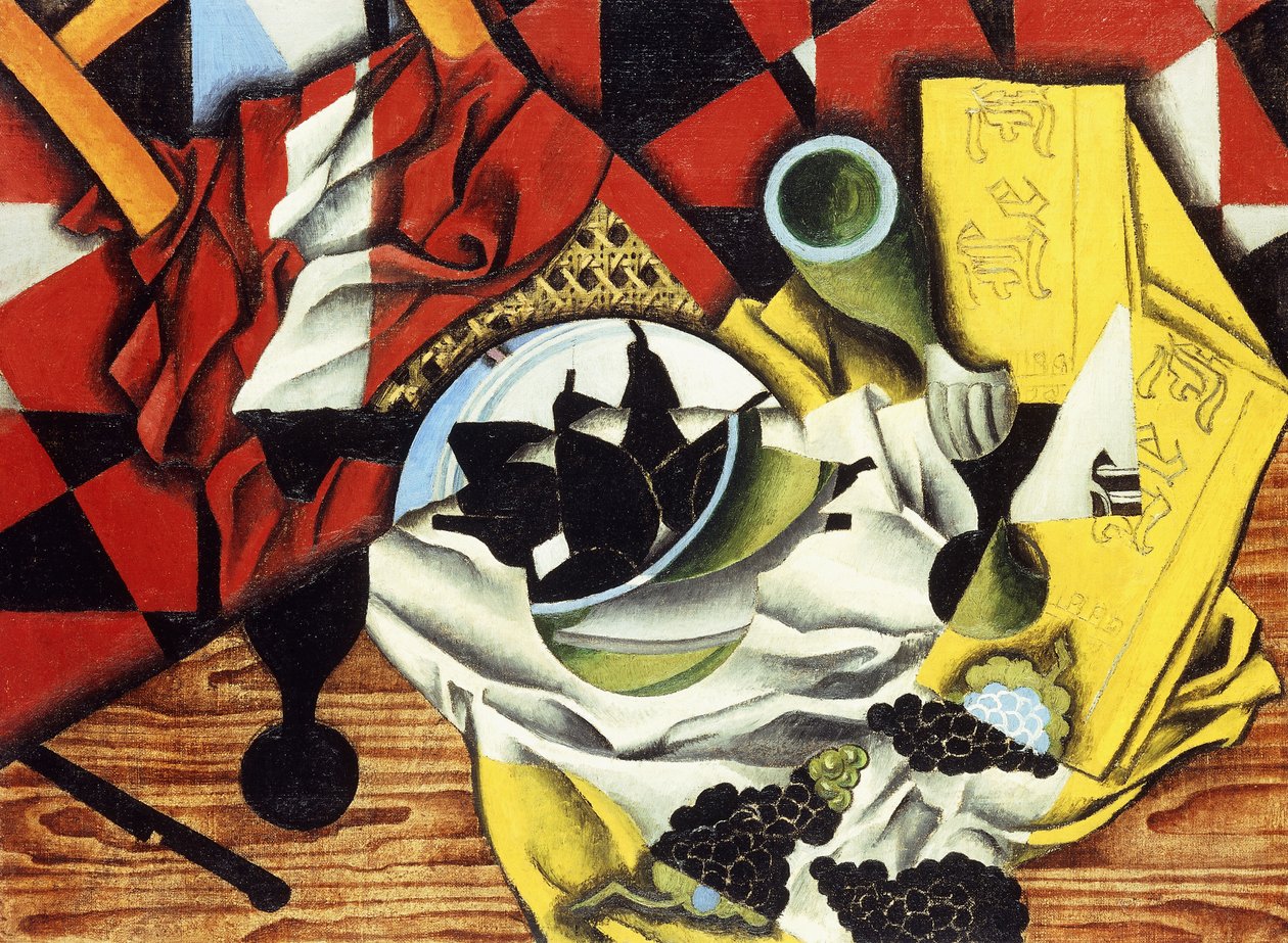 Hrušky a hrozny na stole; Hrušky a hrozny na stole, 1913 od Juan Gris