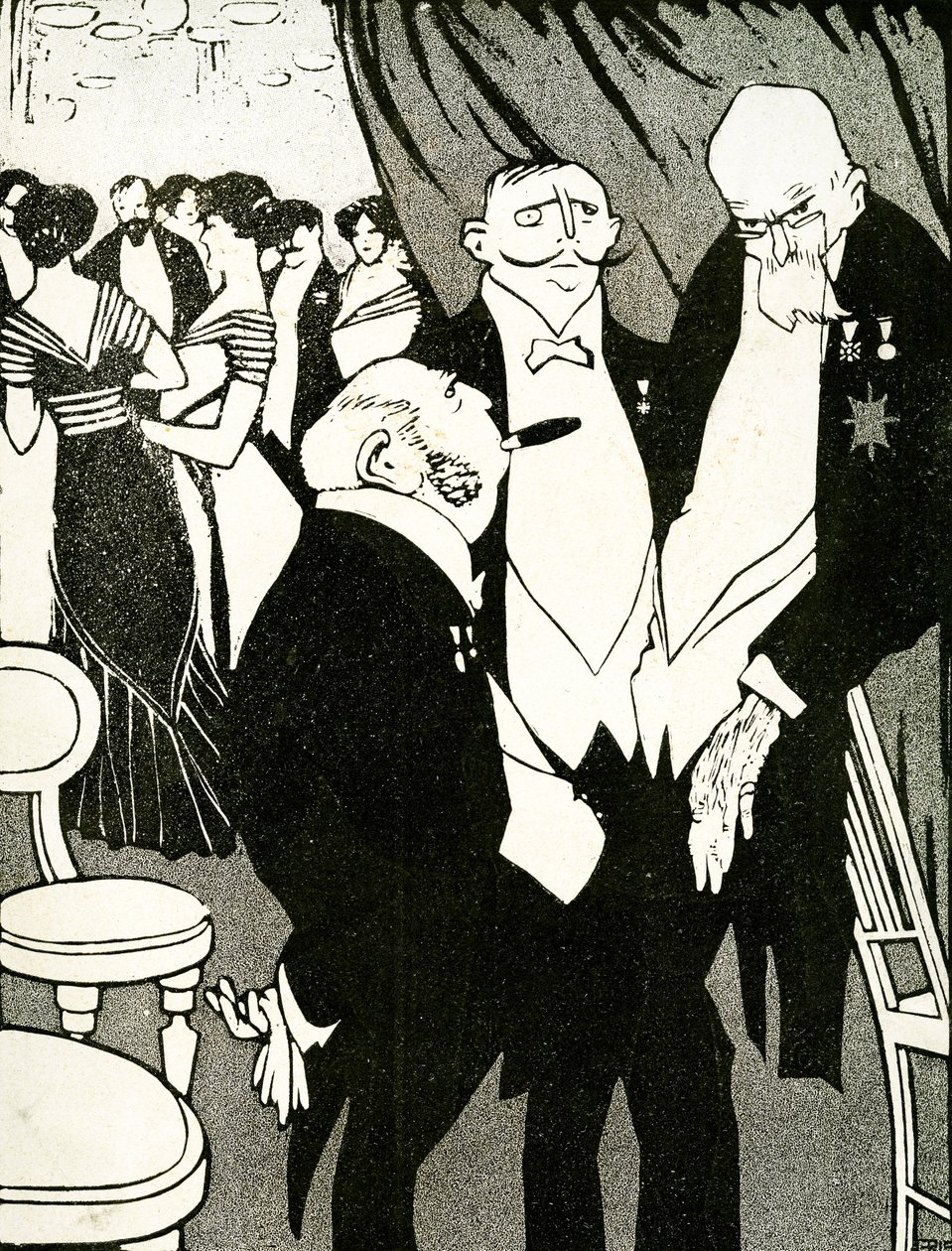 Ruský vyslanec debatuje o bránícím se Turecku s ostatními vůdci během konference v roce 1908. od Juan Gris