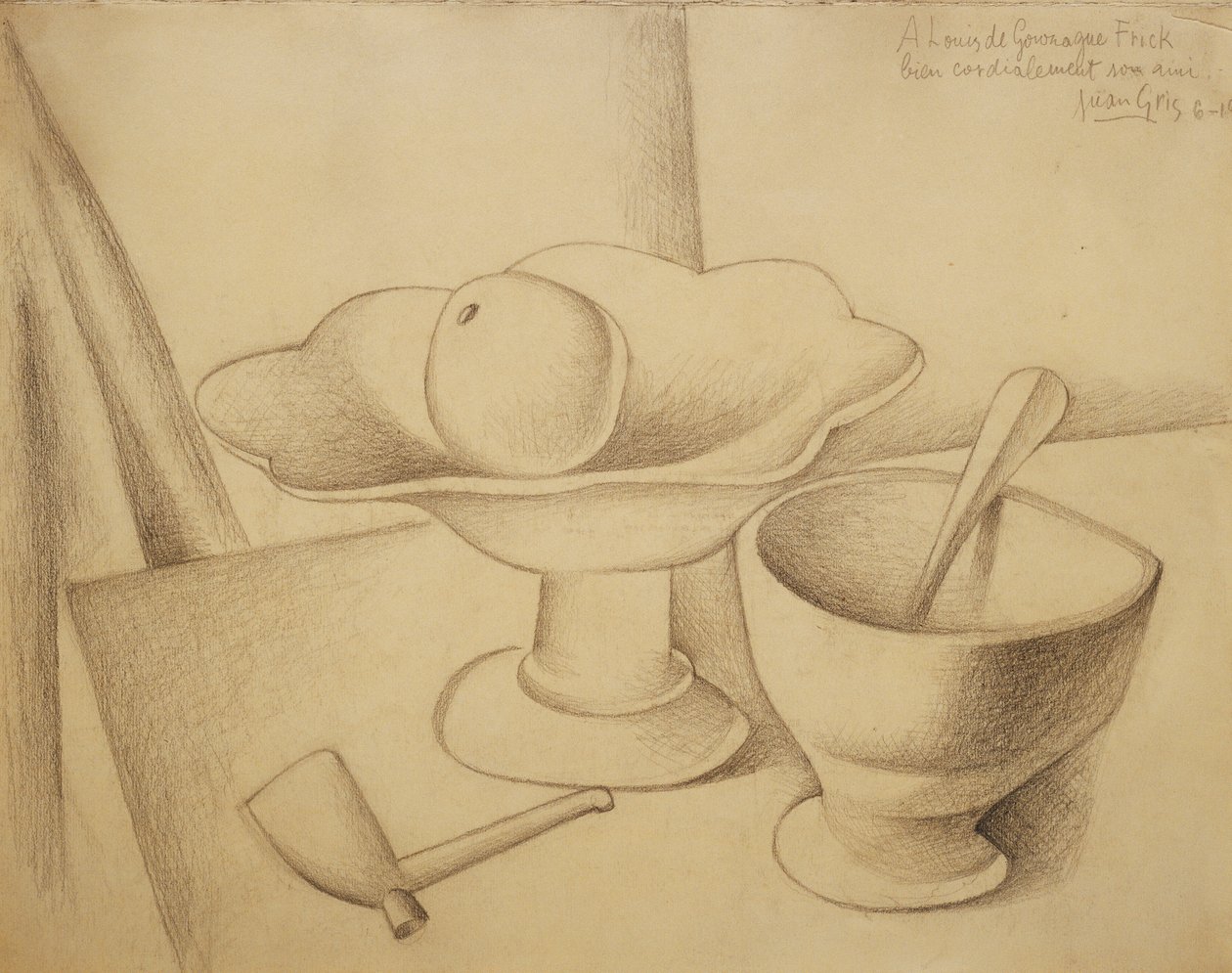 Zátiší s ovocnou mísou; Příroda Morte au Compotier, 1919 od Juan Gris