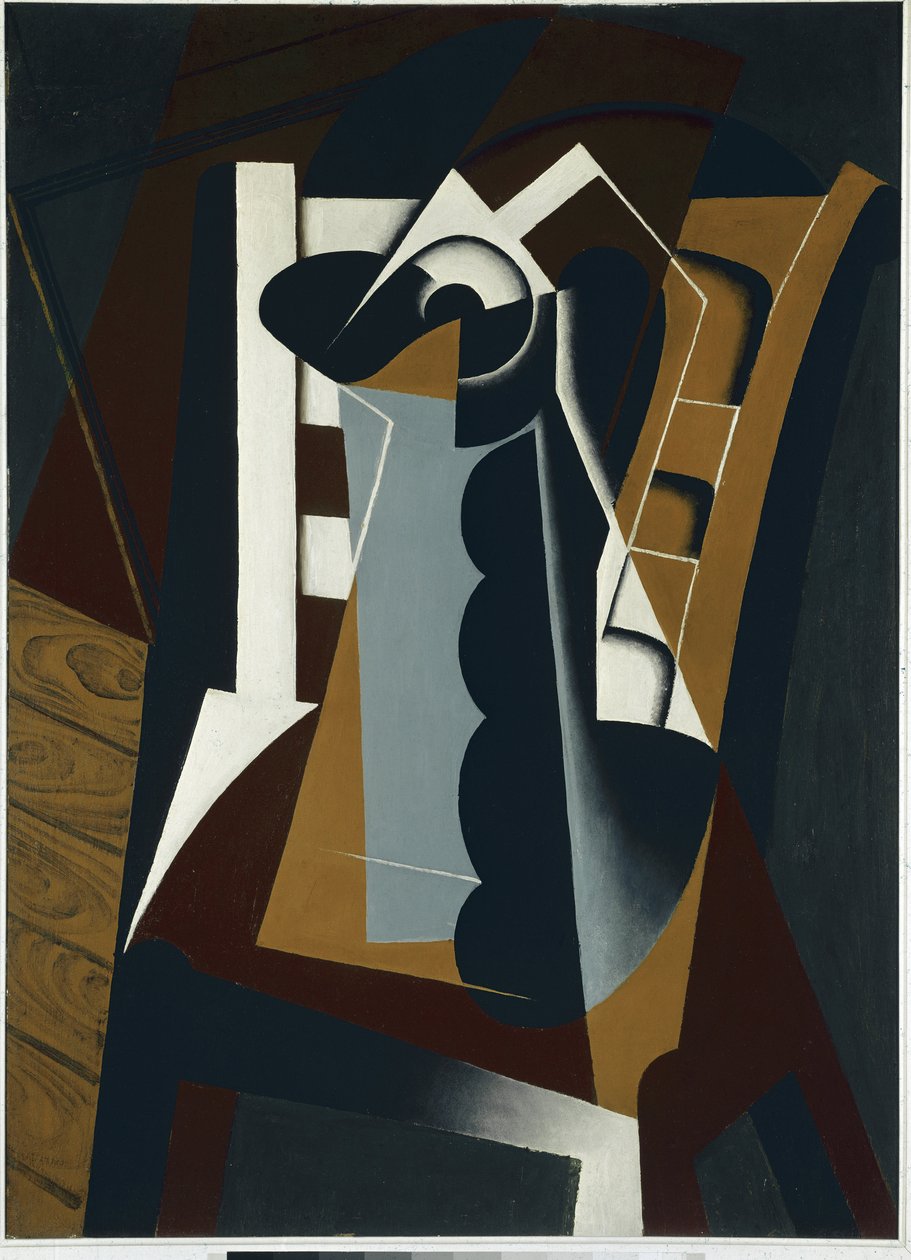 Zátiší na židli - olej na dřevě od Juan Gris