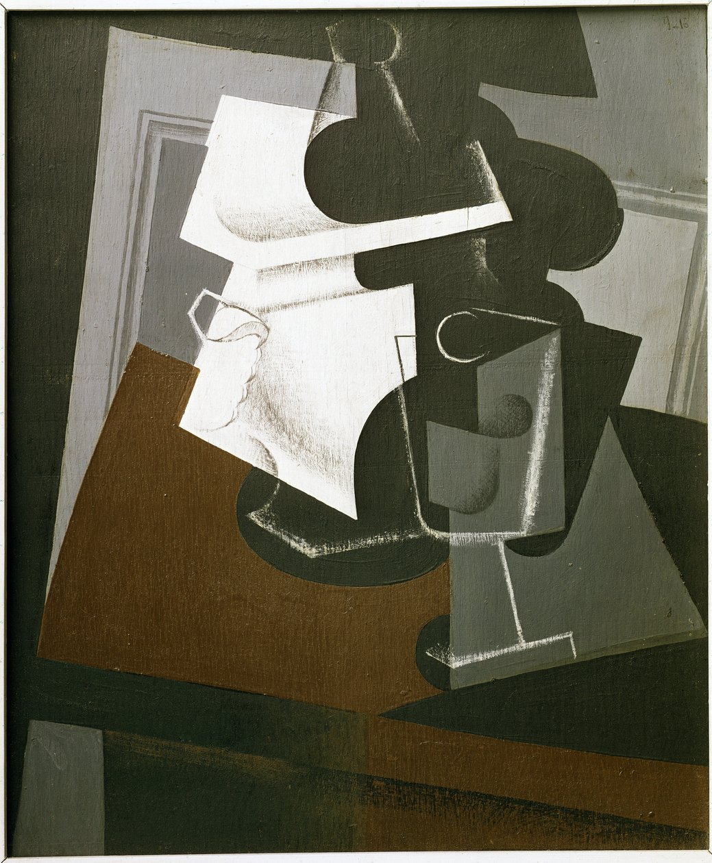 Zátiší na stole - olej na dřevě od Juan Gris