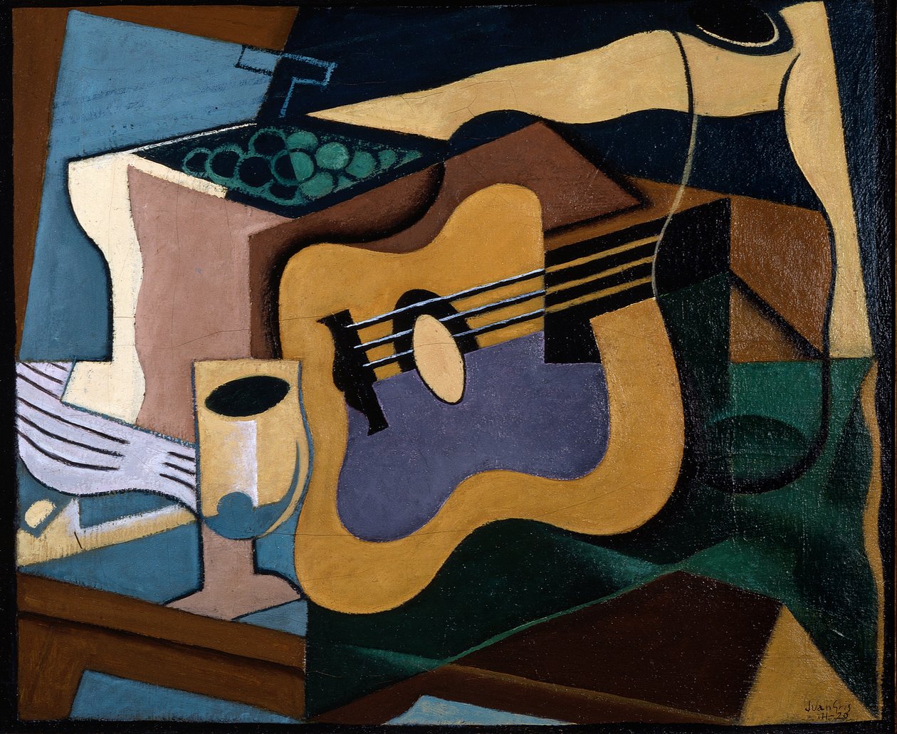 Zátiší s kytarou, říjen-listopad 1920 (olej na plátně) od Juan Gris