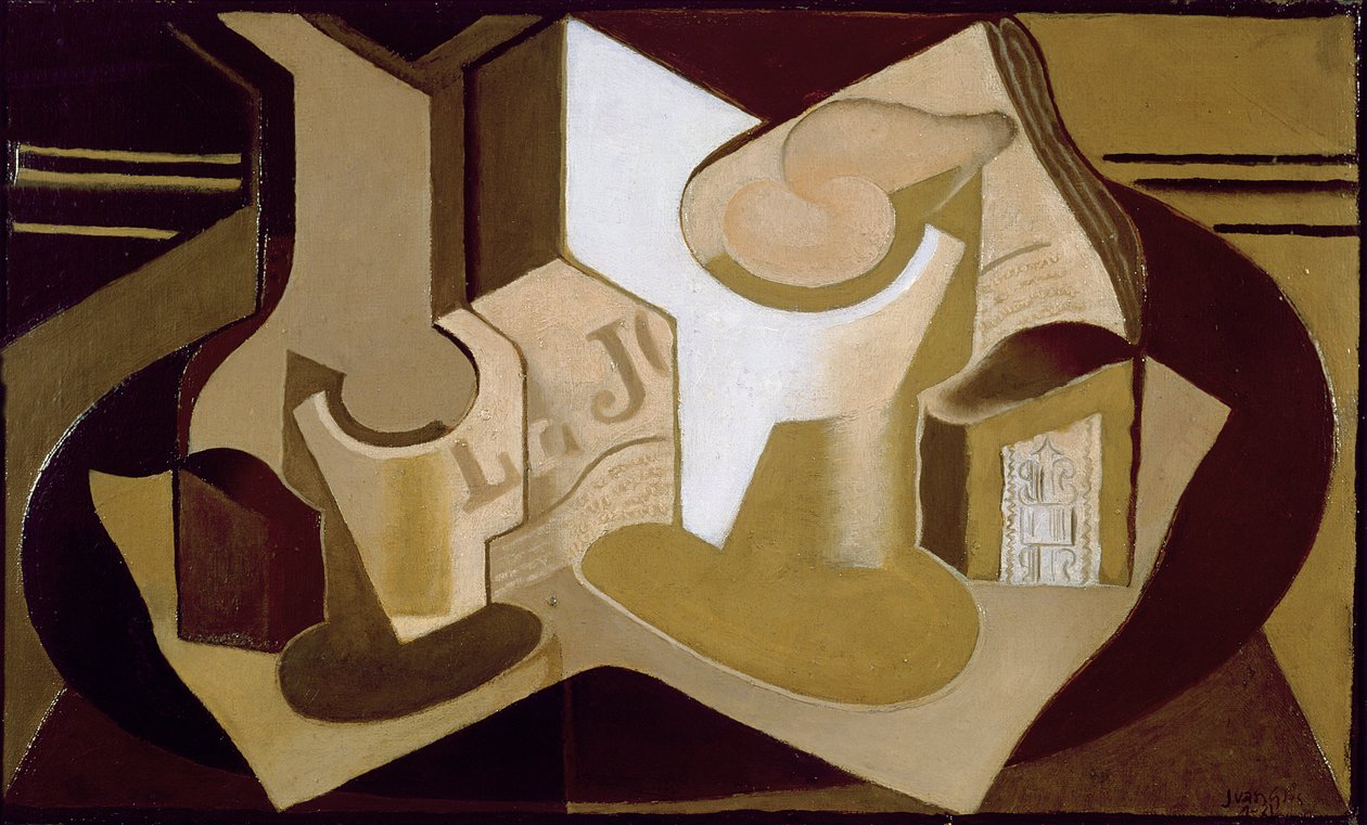 Zátiší s novinami, 1921 od Juan Gris