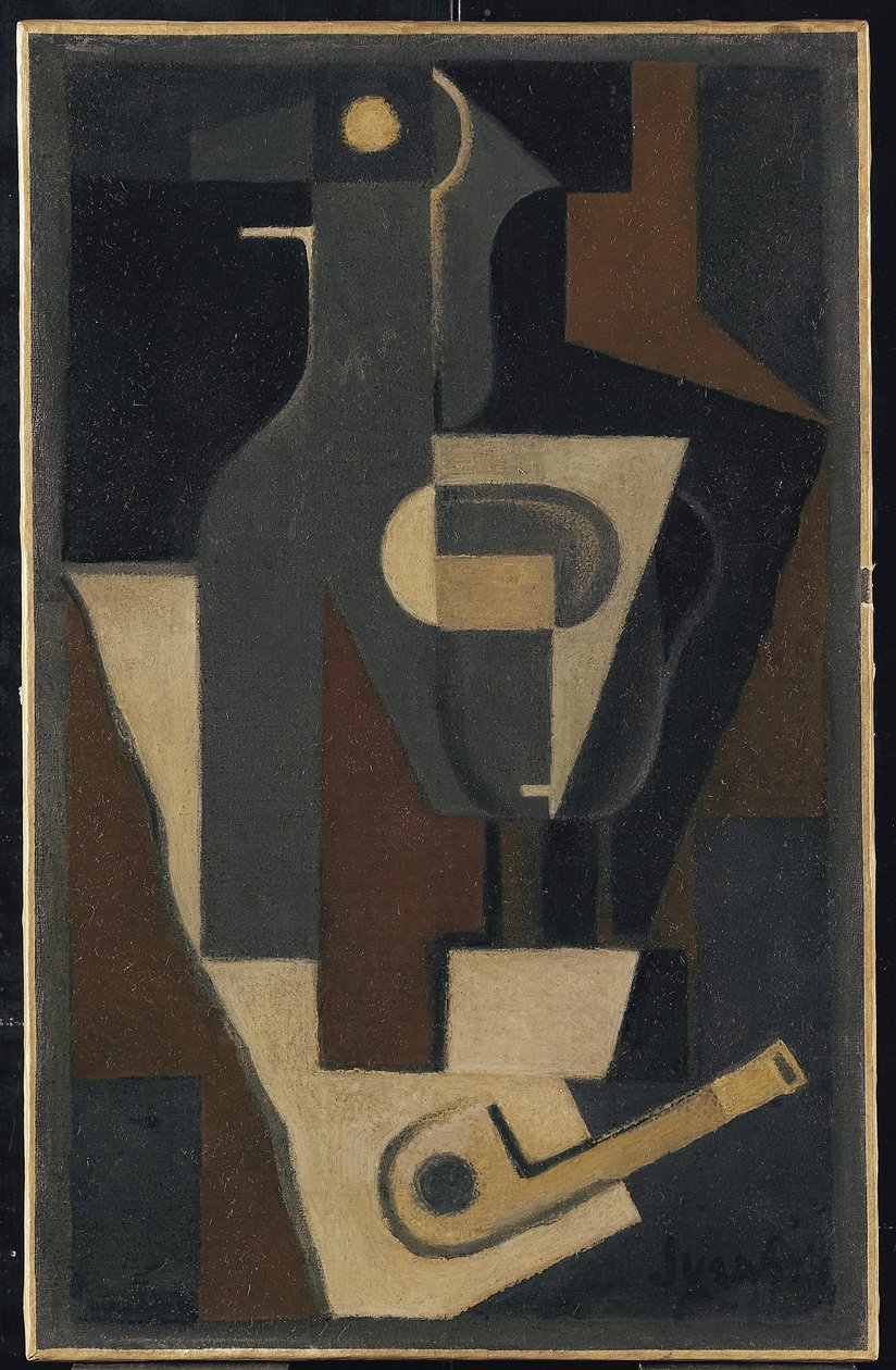Zátiší s dýmkou, 1918 od Juan Gris