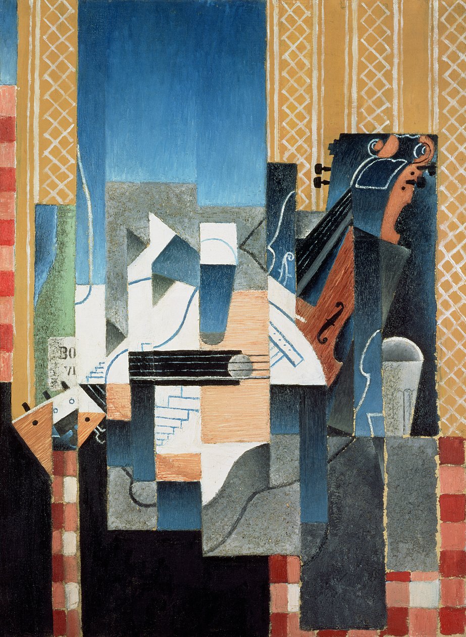 Zátiší s houslemi a kytarou od Juan Gris