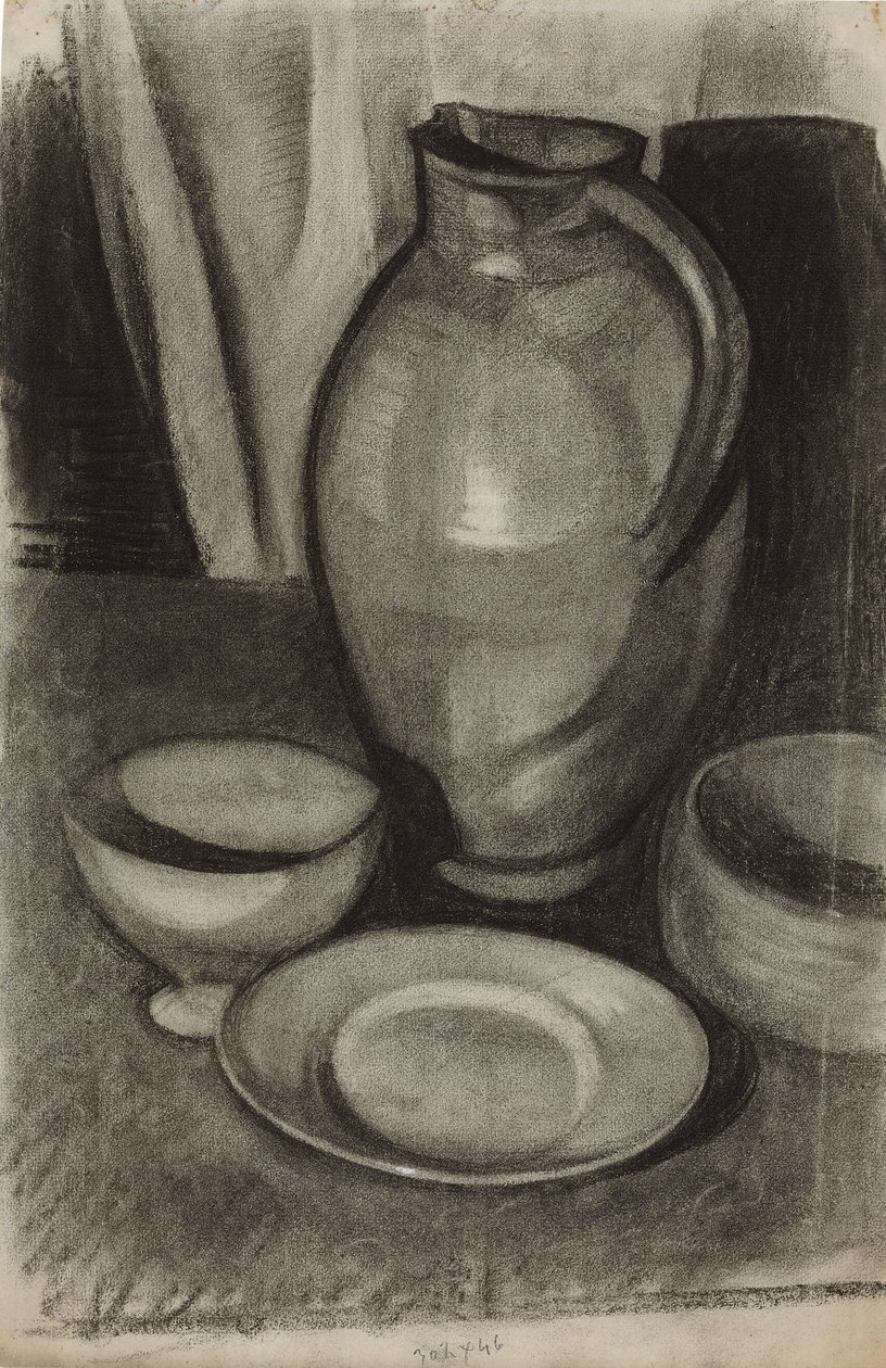 Zátiší s džbánem; Příroda morte a la cruche, 1910 od Juan Gris