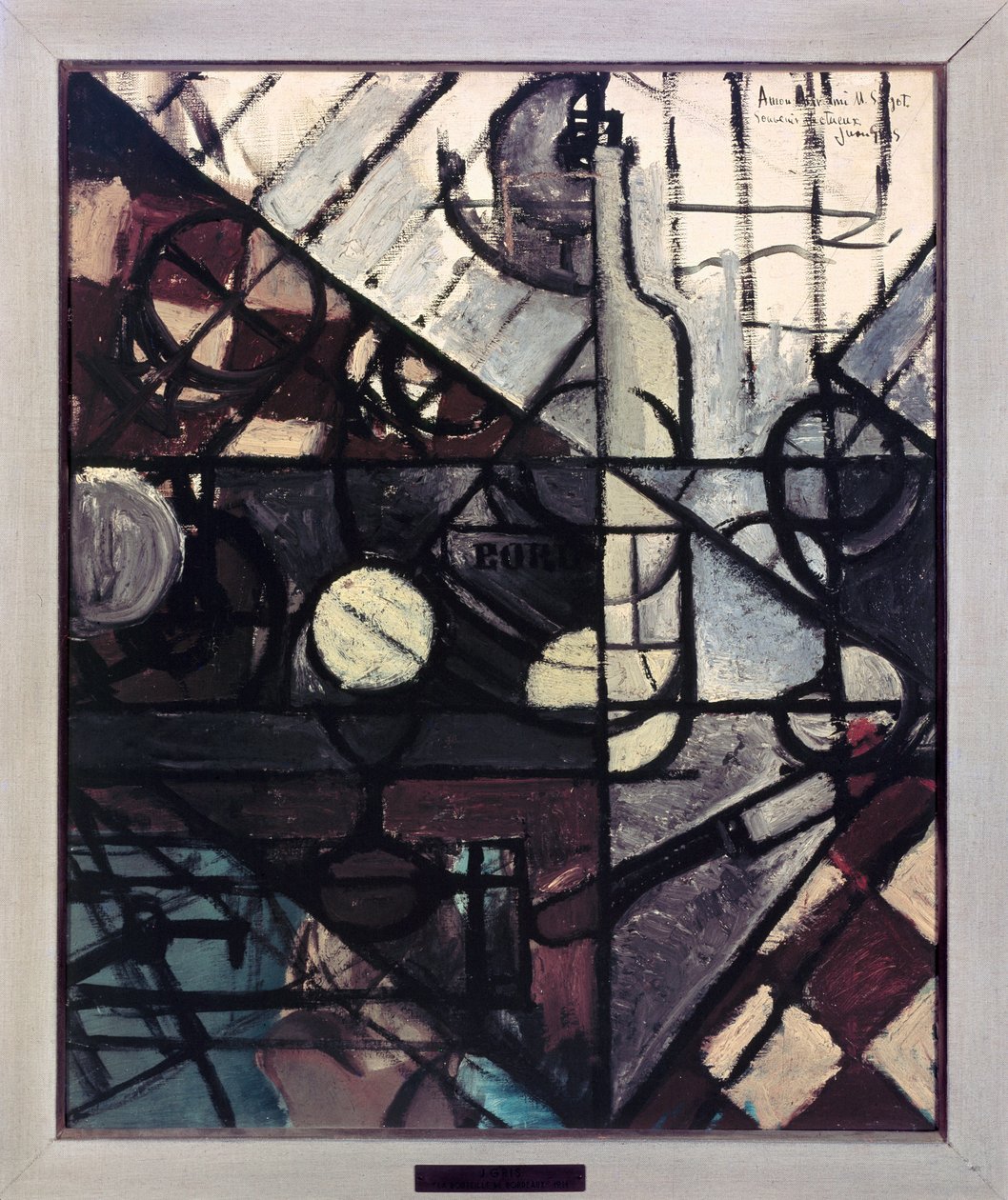 Láhev Bordeaux (olej na plátně, 20. století) od Juan Gris