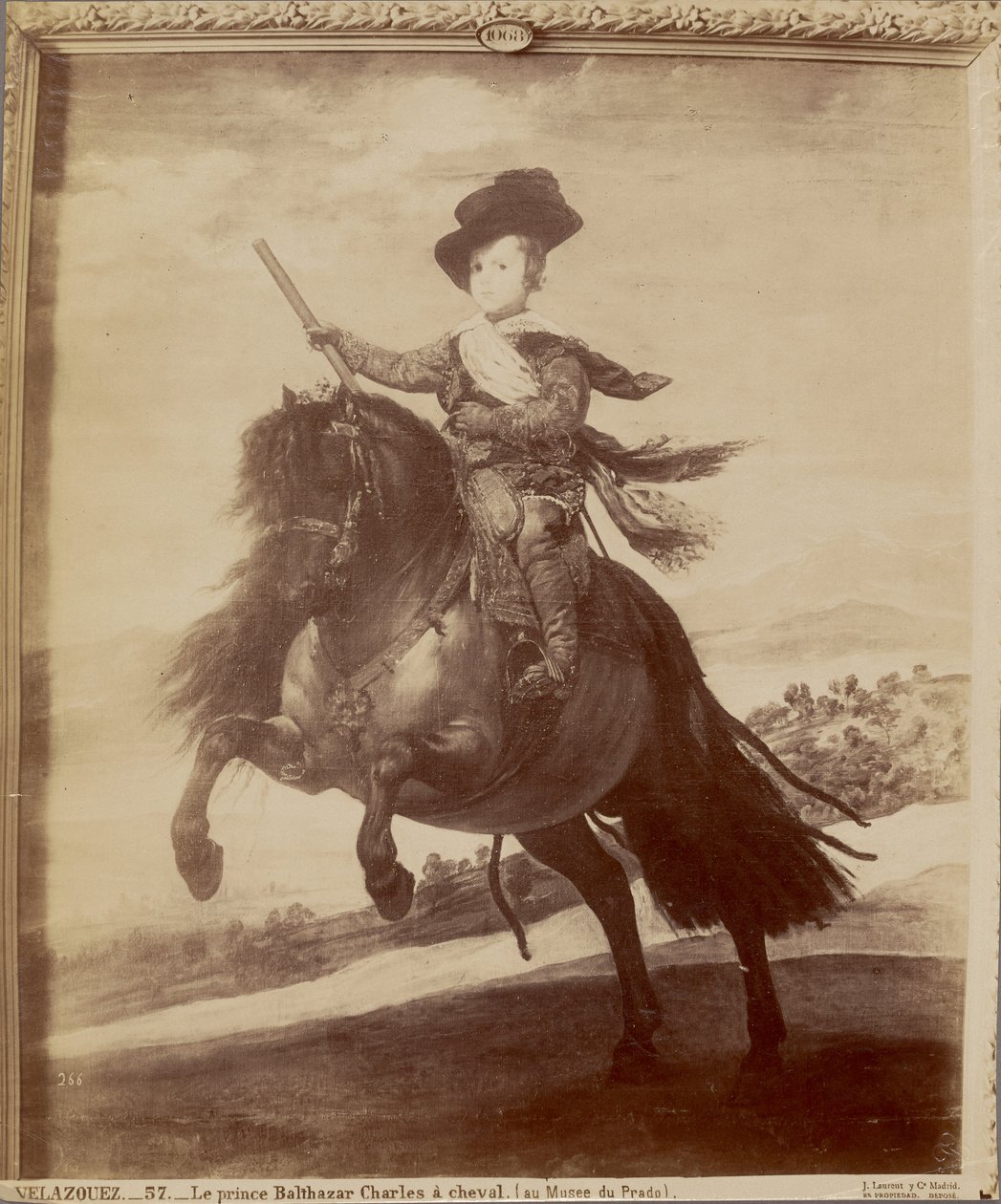 Velazquez. Princ Baltazar Karel na koni (v muzeu Prado) od Juan Laurent