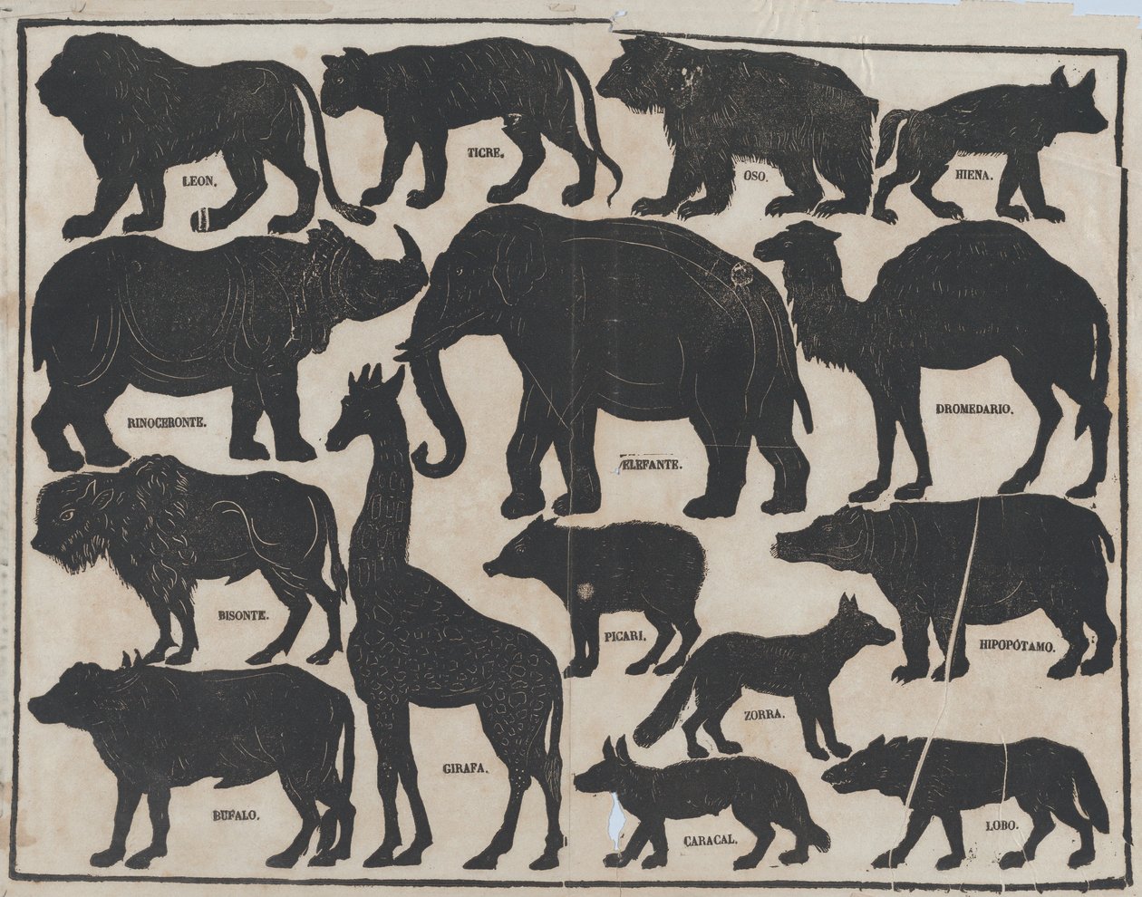 5. list figurek pro čínské stínové loutky, ca. 1850-70. od Juan Llorens