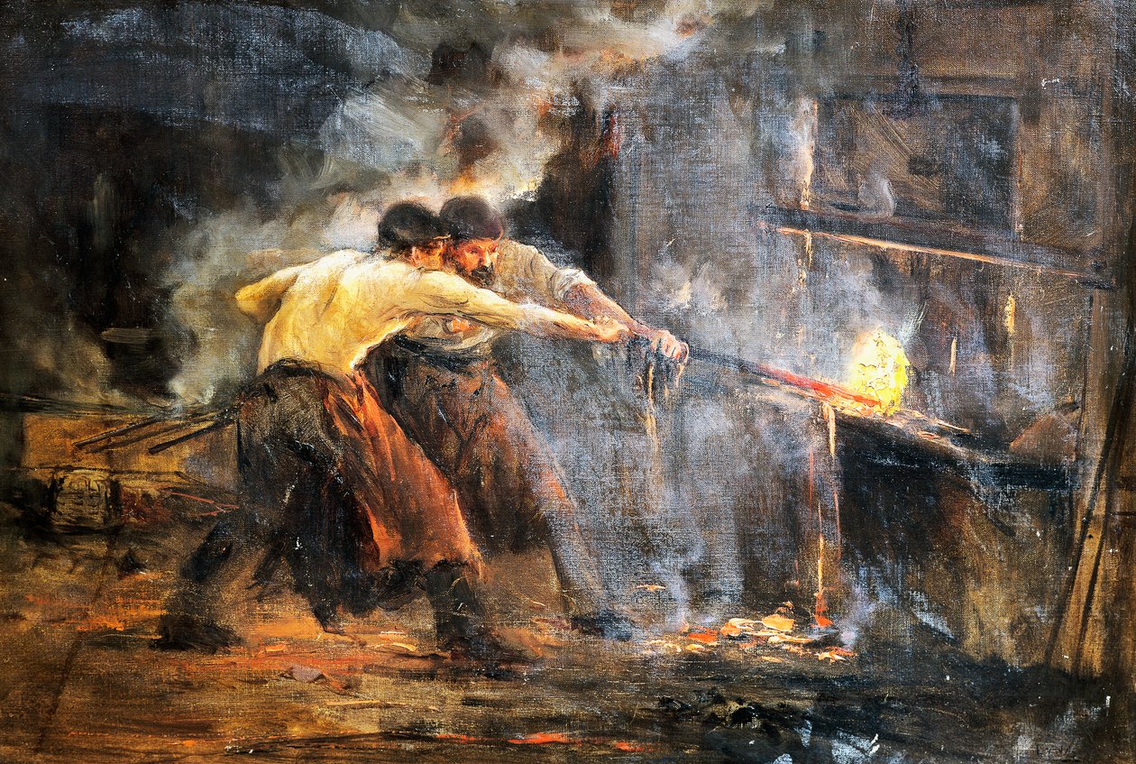 Kováři, c19. obraz od Juan Luna y Novicio