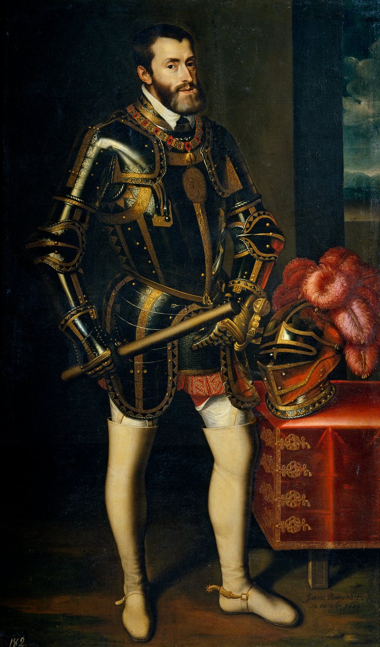 Karel V. Španělský od Juan Pantoja de la Cruz