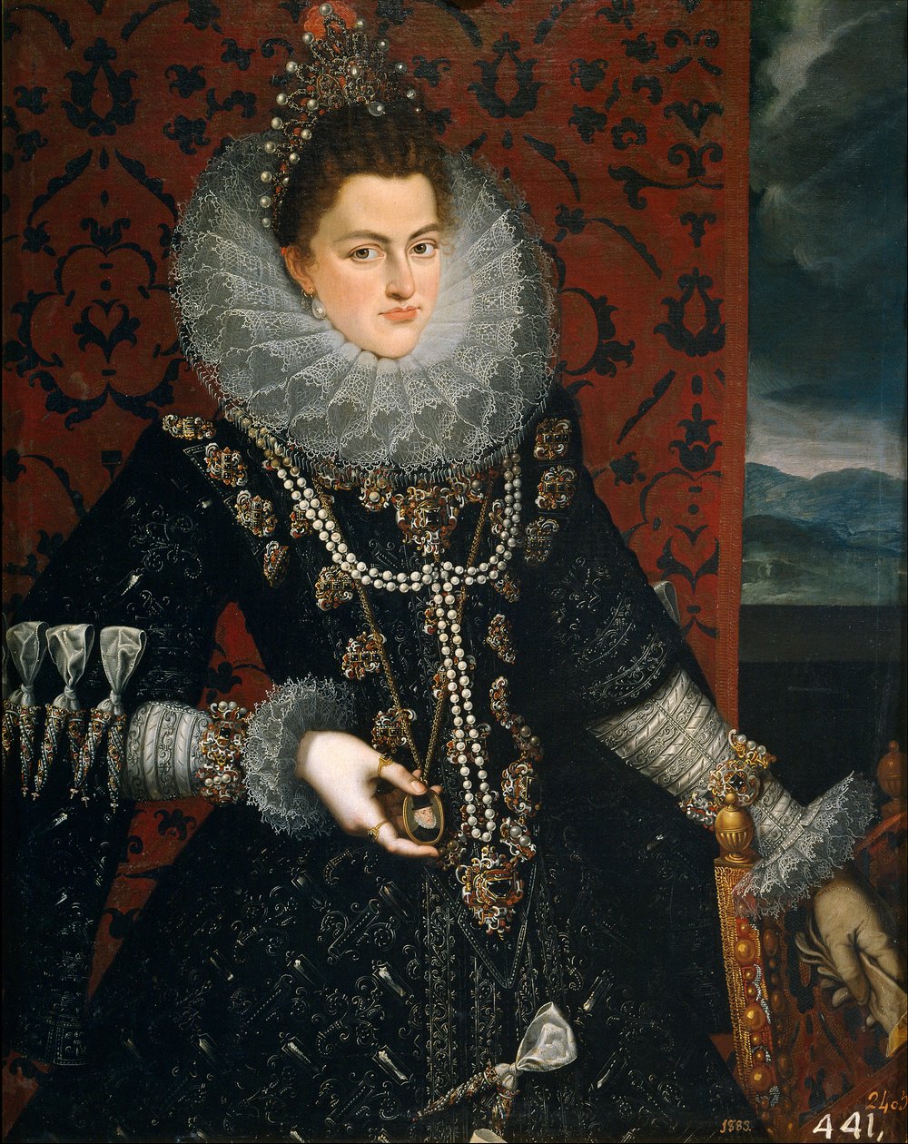 Isabelle Claire Eugenie z Rakouska (Isabelle ze Španělska od Juan Pantoja de la Cruz