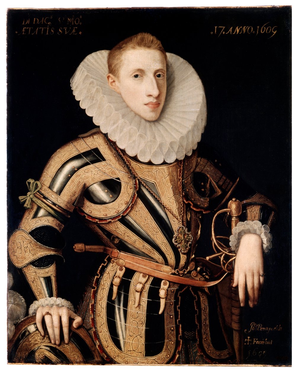 Portrét Dona Diega de Villamayor, 1605. od Juan Pantoja de la Cruz