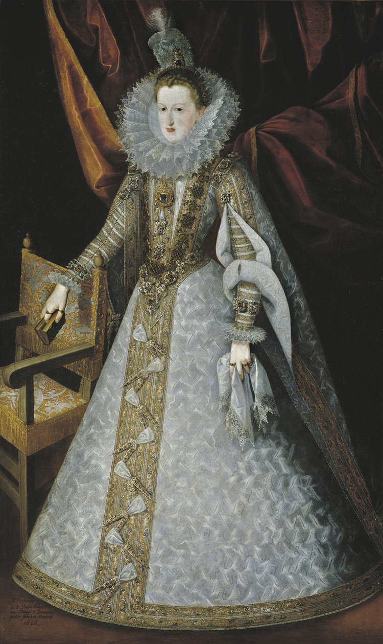 Portrét Margarity Rakouské 15841611, 1606 od Juan Pantoja de la Cruz