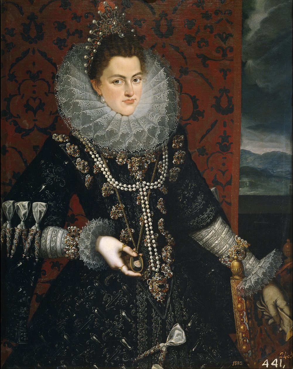 Infanta Isabella Clara Eugenia 1566-1633, 1598-1599 od Juan Pantoja de la Cruz