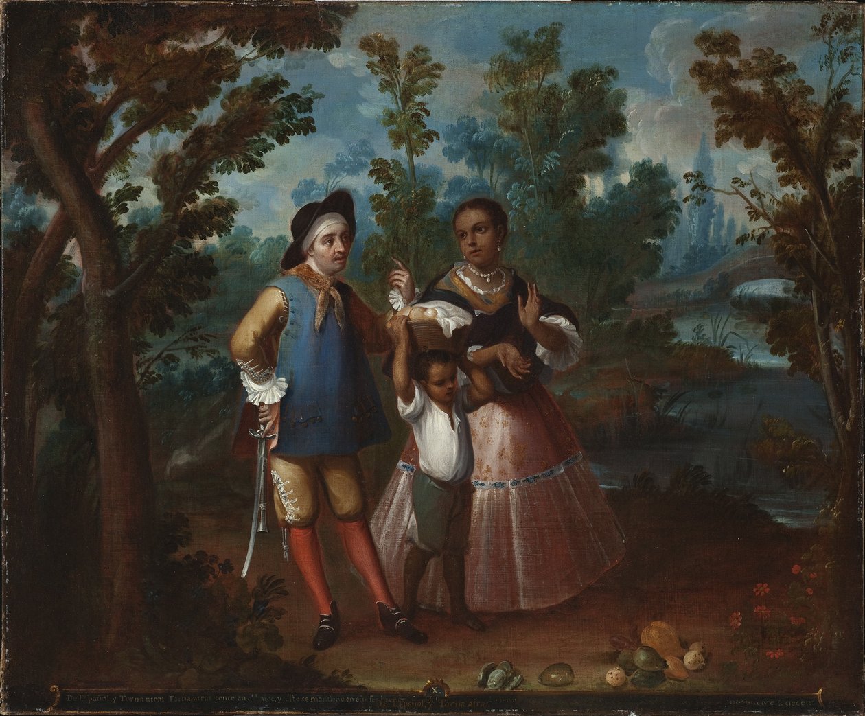 X. From Spaniard and Return Backwards, Hold Yourself Suspended in Mid Air (X. De español y torna atrás, tente en el aire), kolem 1760 od Juan Patricio Morlete Ruiz