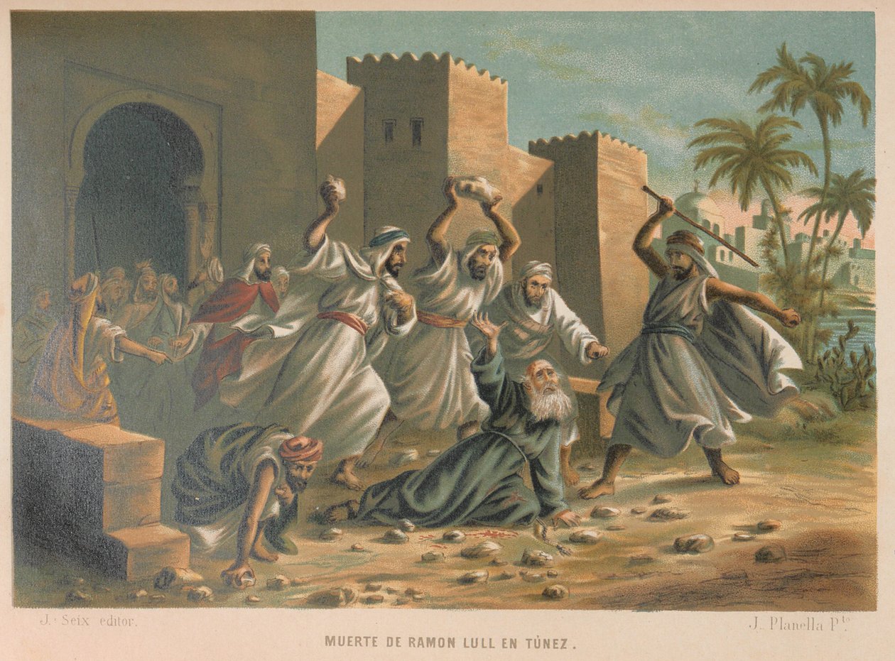Smrt Ramona Llulla. Z: Věda a její muži, 1879. od Juan Planella y Rodríguez