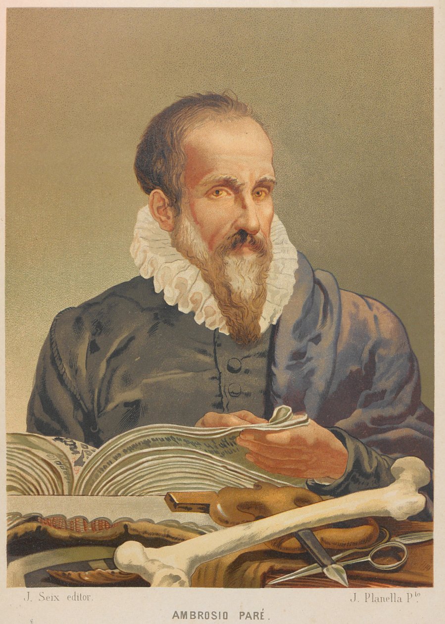 Portrét Ambroise Paré, 1879. od Juan Planella y Rodríguez