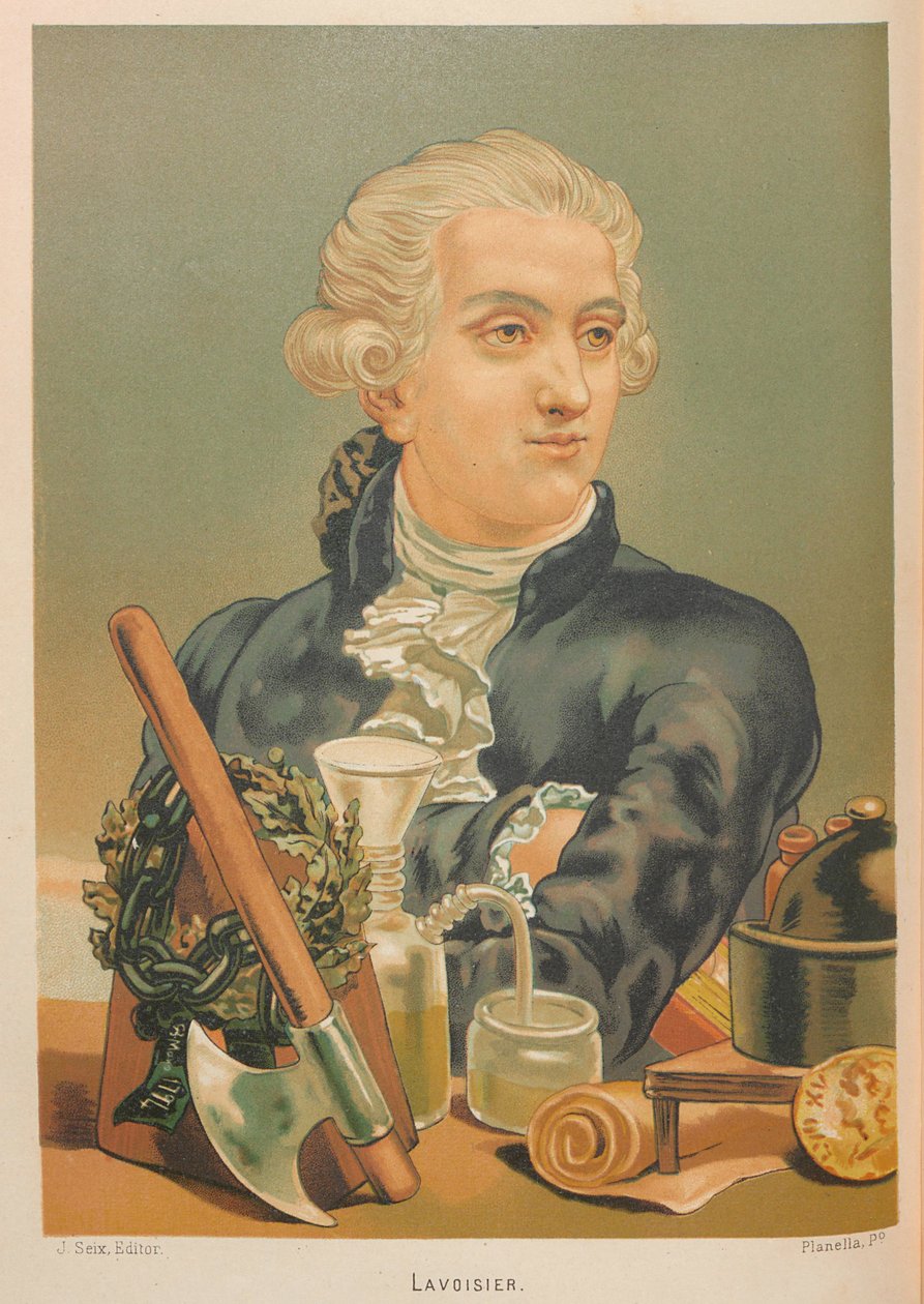 Portrét Antoine-Laurent Lavoisier 1743-1794, 1879. od Juan Planella y Rodríguez