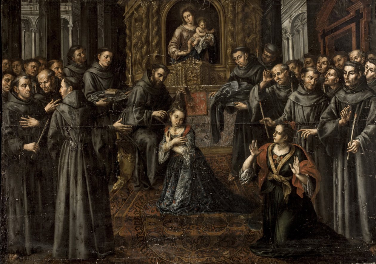 Svatá Klára z Assisi (1194-1253) - Baroko: Profese svaté Kláry od Ruize Soriana, Juana (1701-1763) od Juan Ruiz Soriano