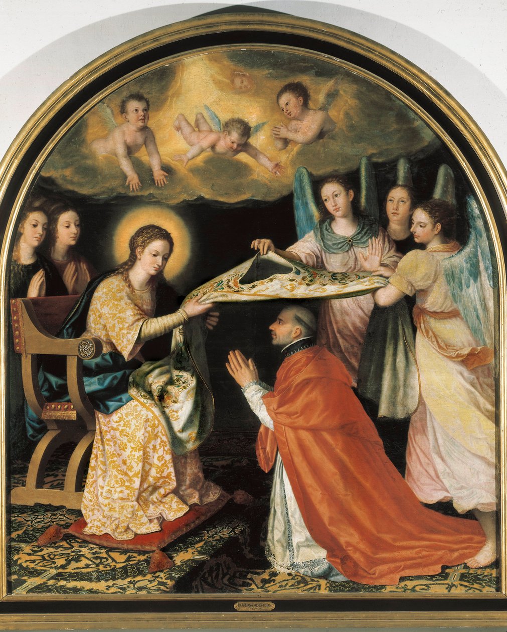 Prezentace ornátu v Saint Ildefonso (Saint Ildefonso) Obraz od Juana SANCHEZE COTANA (1561-1627) Olej na plátně Granada, Granadské muzeum výtvarných umění. od Juan Sanchez Cotan
