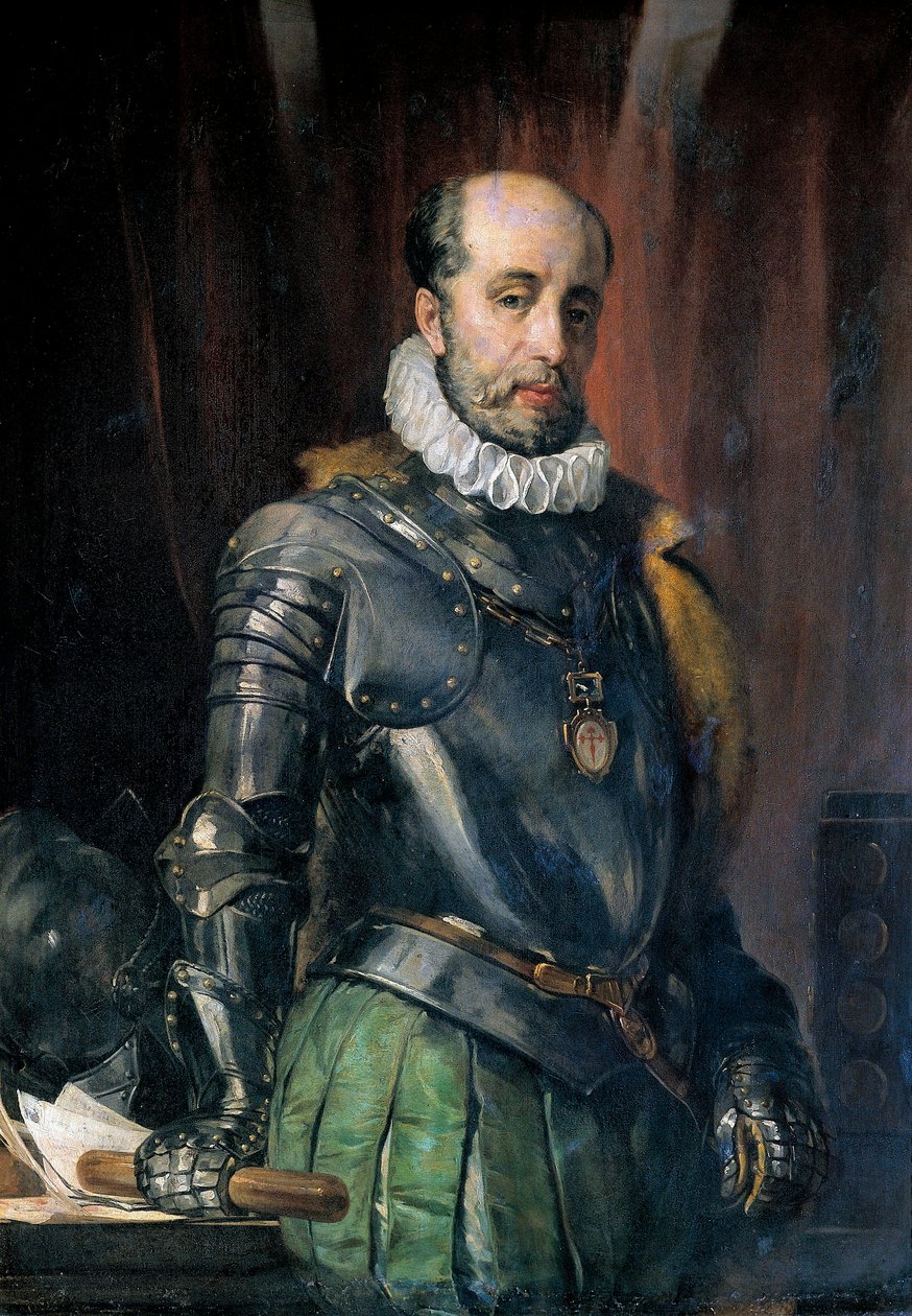 Portrét Luise de REQUESENS Y ZUNIGA (1528-1576), katalánského politika, guvernéra Španělského Nizozemska. Obraz od Joan Vicens i Cots (Juan Vicens Cots od Juan Vicens Cots