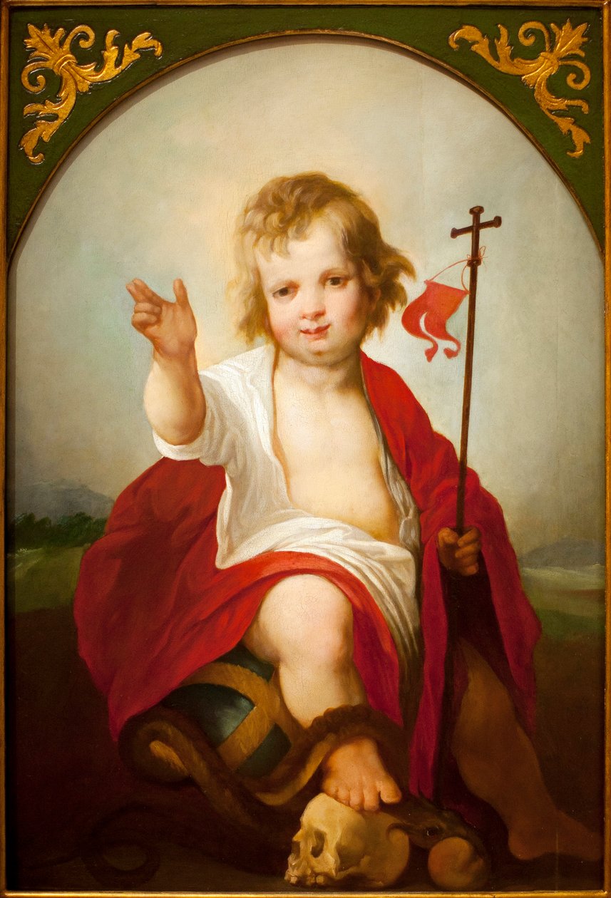 Dítě Ježíš Spasitel - Obraz Juana de Roelase (asi 1558/1560-1625), olej na plátně, ca. 1610 - Muzeum výtvarného umění v Seville, Španělsko od Juan de Roelas