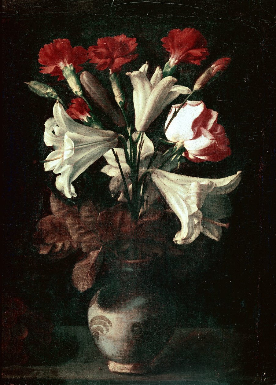 Florero (Lilie a karafiáty ve váze) od Juan de (attr. to) Zurbaran