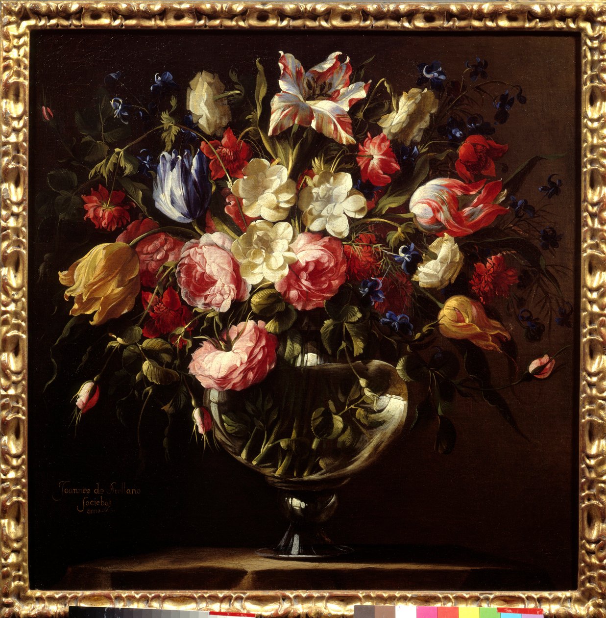 Váza s květinami. Obraz Juan de Arellano (1614-1676) od Juan de Arellano