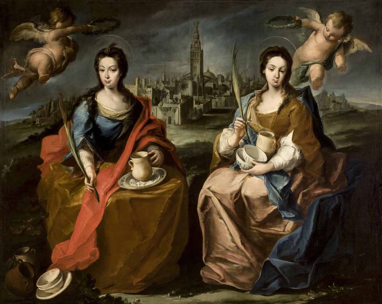 Justa a Rufina - Rokoko: Svatí Justa a Rufina od Espinala, Juan de (1714-1783) od Juan de Espinal