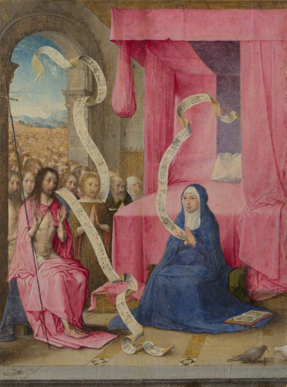 Kristus zjevující se Panně s vykoupenými Starého zákona, c. 1500 od Juan de Flandes