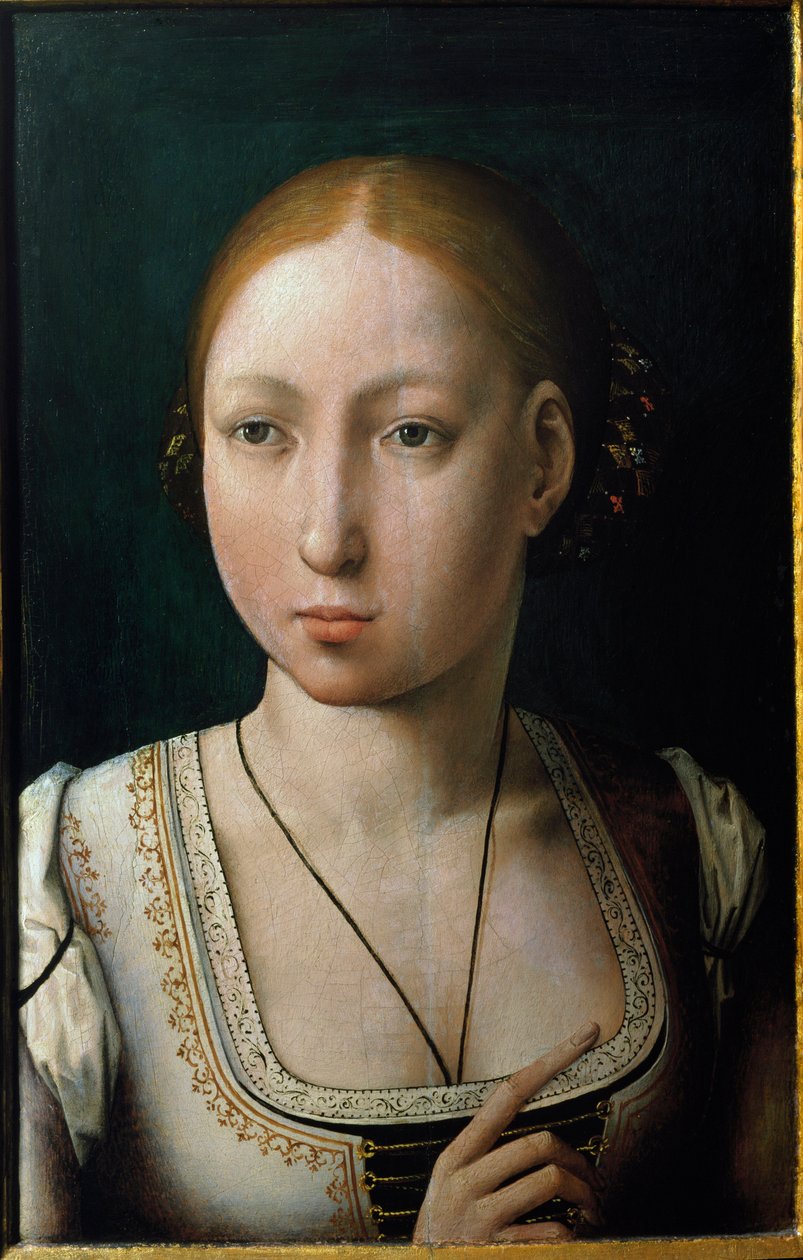 Portrét Joanny I. Kastilské, zvané Joanna Šílená od Juan de Flandes
