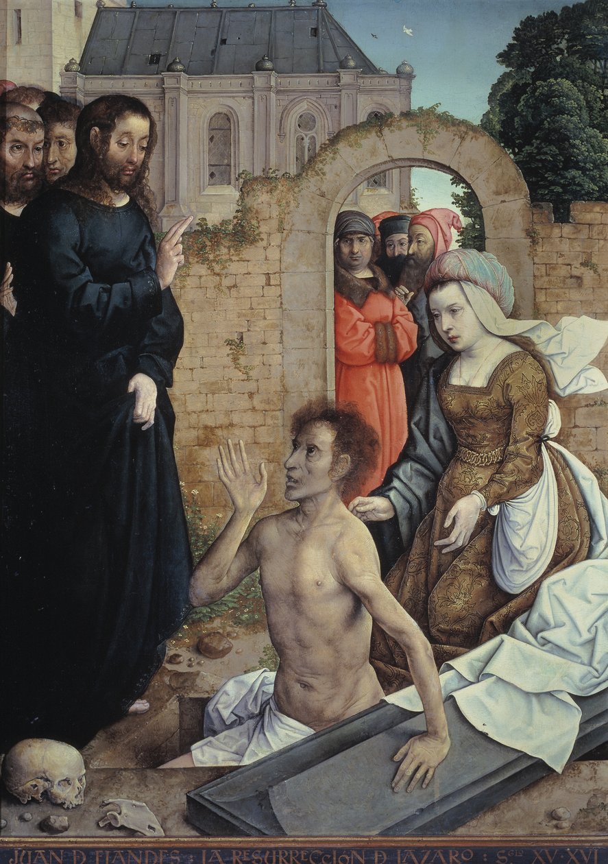 Vzkříšení Lazara od Juan de Flandes