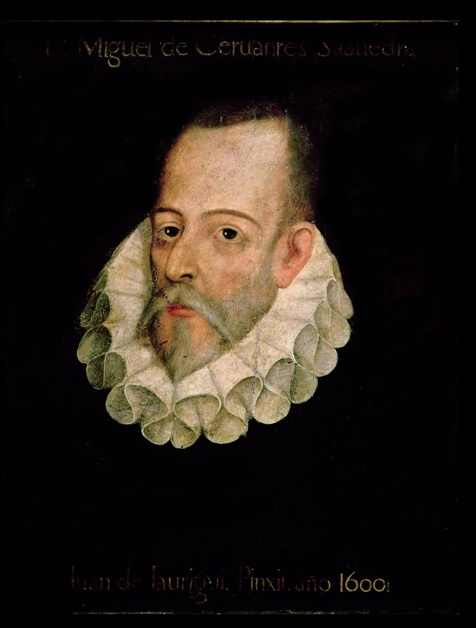Portrét Miguela de Cervantes y Saavedra (1547-1615) 1600 (olej na panelu) od Juan de Jauregui y Aguilar