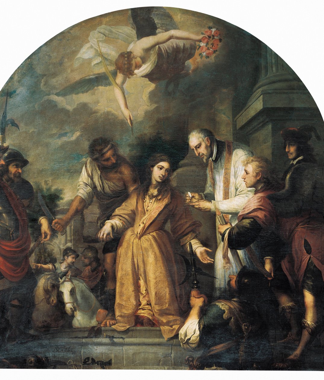 Poslední přijímání svaté Agáty od Juan de Sevilla Romero y Escalante