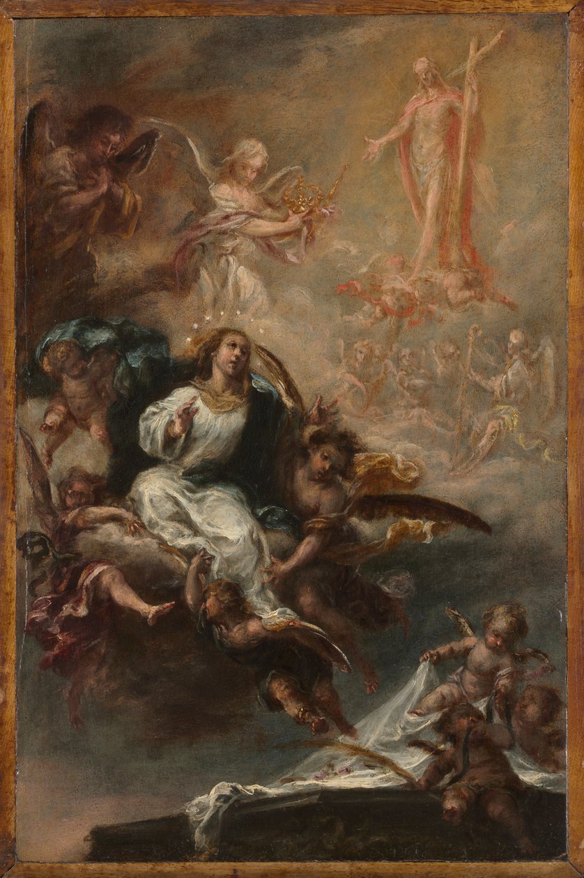Studie pro "Nanebevzetí Panny Marie" pro San Augustín, Sevilla od Juan de Valdes Leal