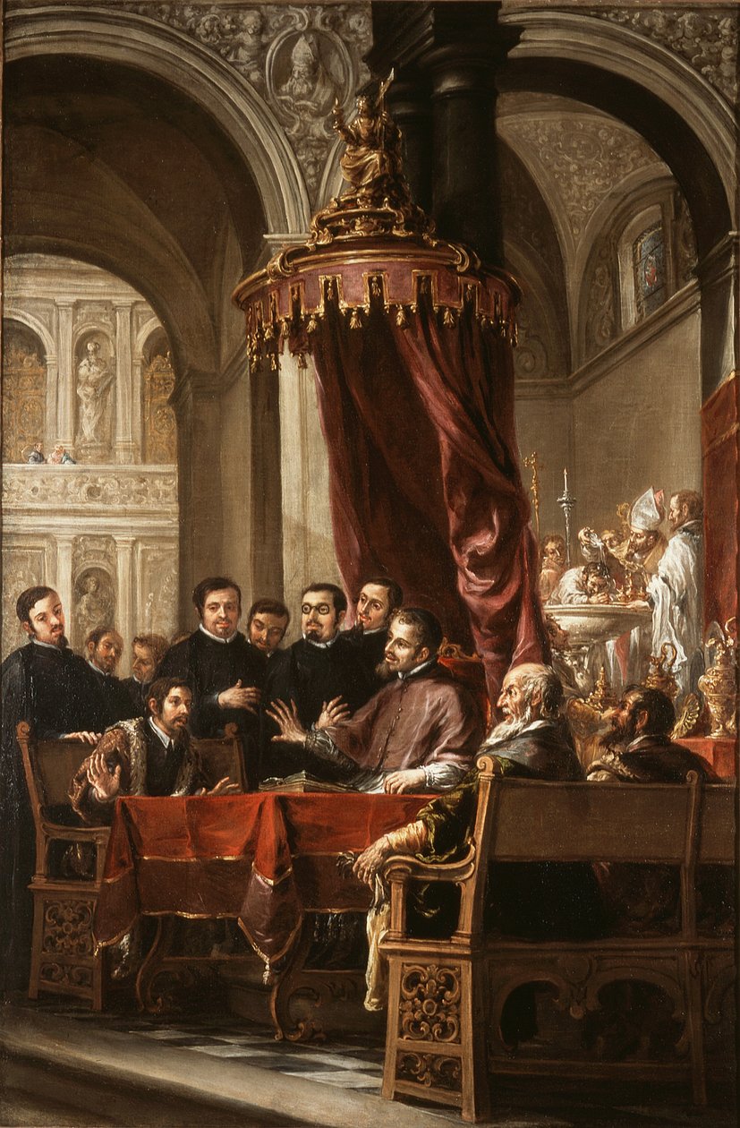 Obrácení a křest svatého Augustina od svatého Ambrože od Juan de Valdes Leal