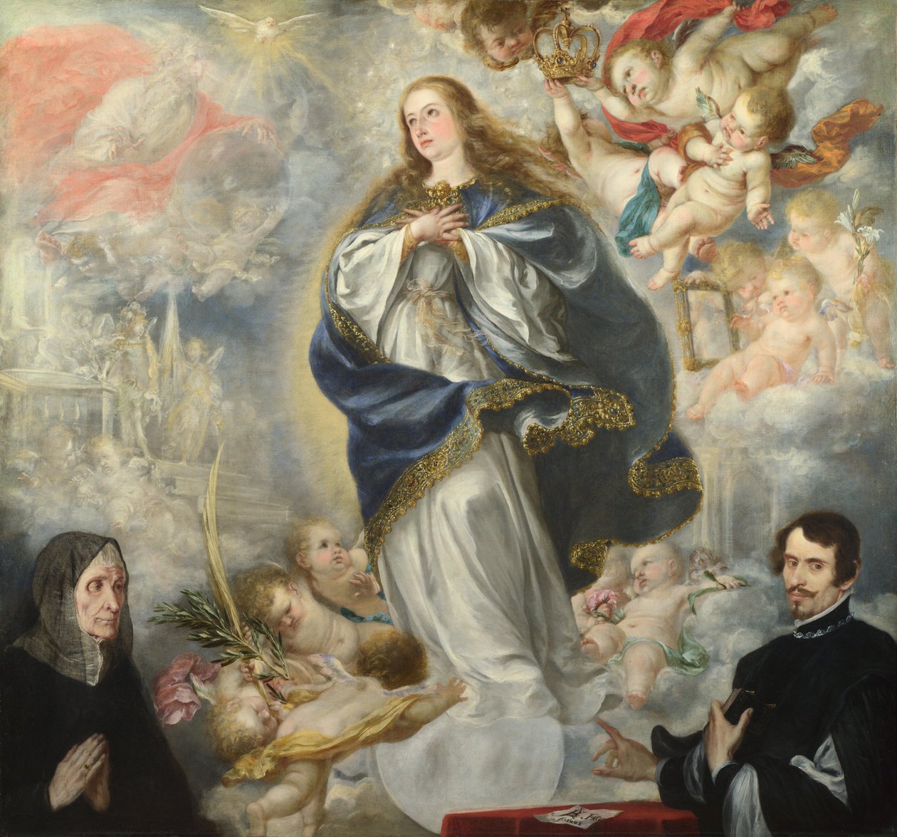 Neposkvrněné početí se dvěma dárci, asi 1661 od Juan de Valdes Leal